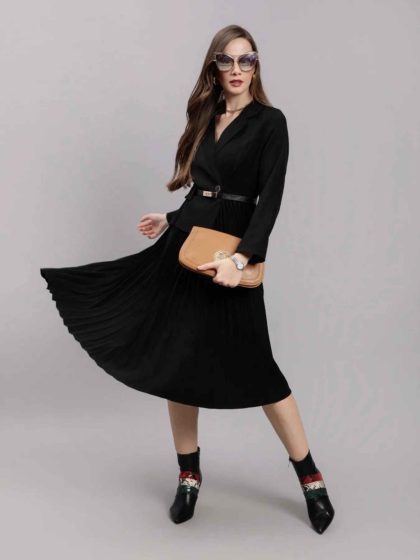 Blazer Pleated Dress - Image 7