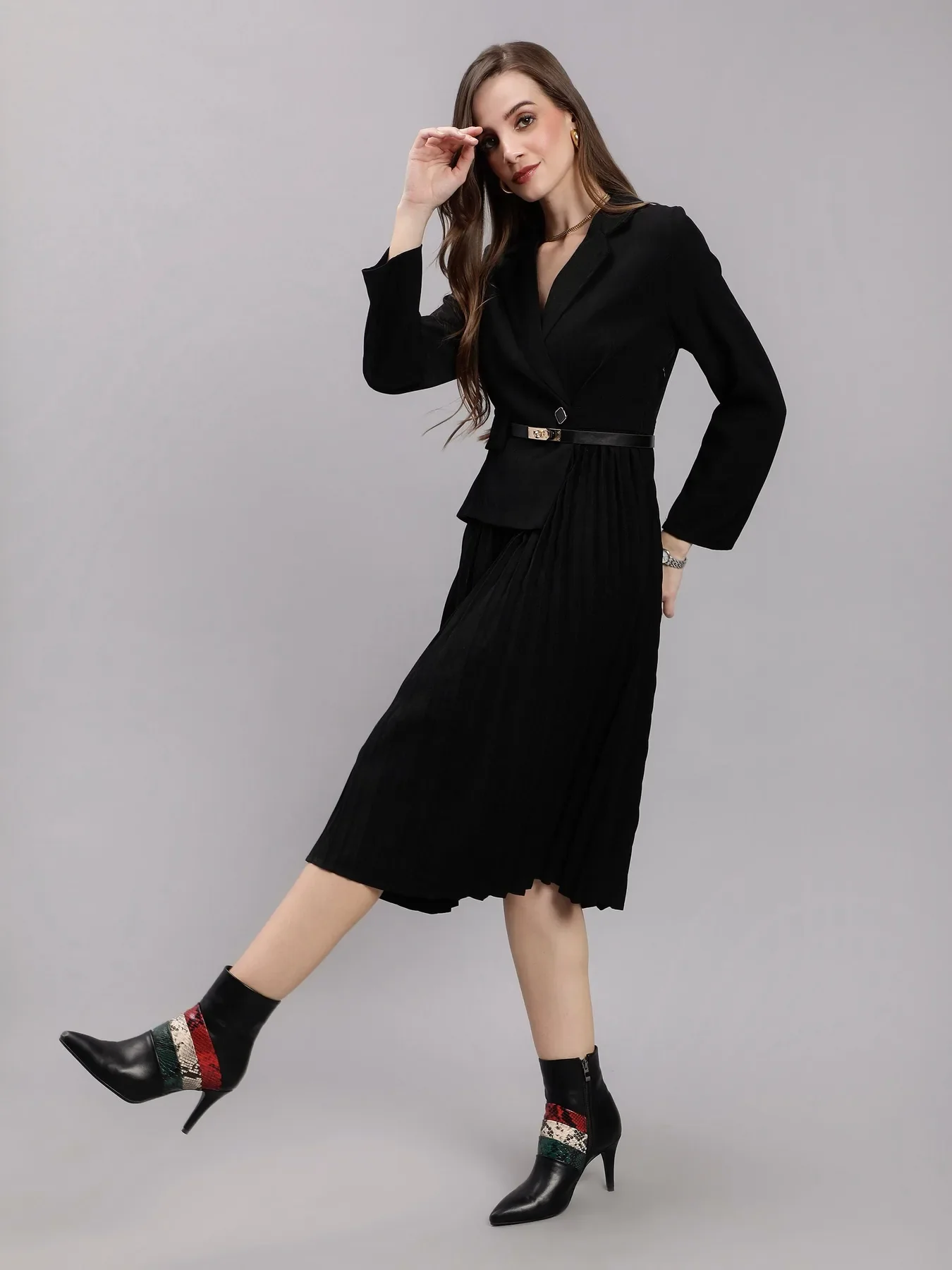 Blazer Pleated Dress - Image 8