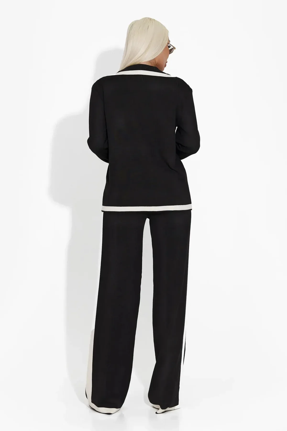 Buttoned Knit Cardigan & Pant Set - Image 5