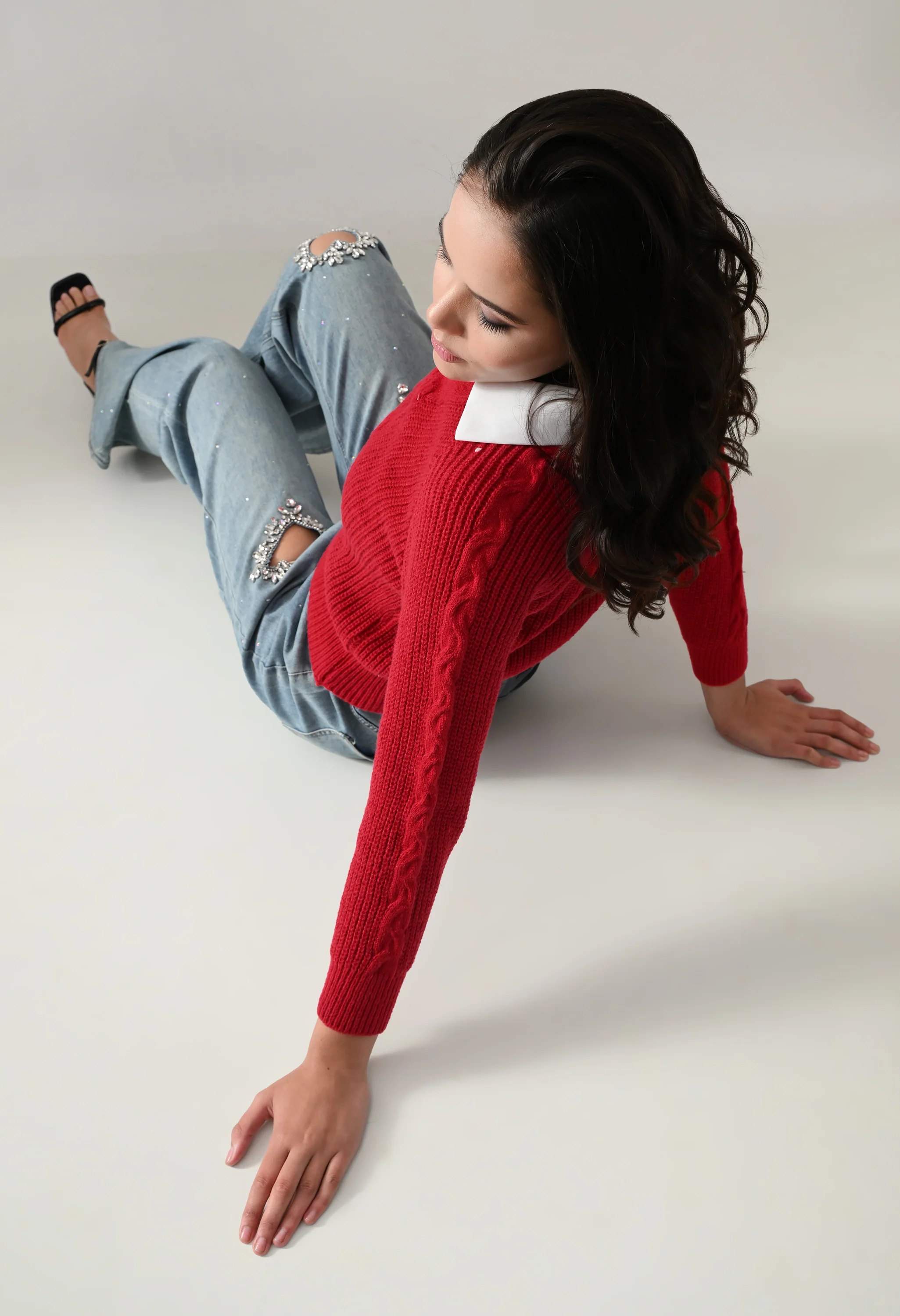 Cable Knit Woolen Cardigan - Image 16