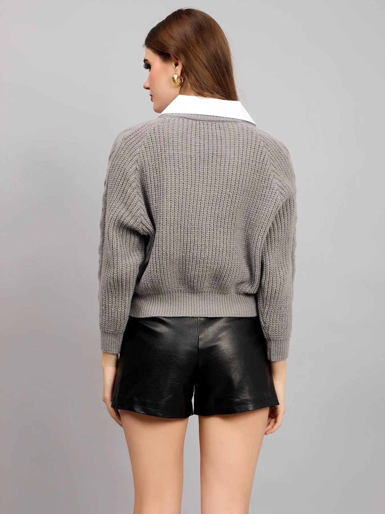 Cable Knit Woolen Cardigan - Image 5