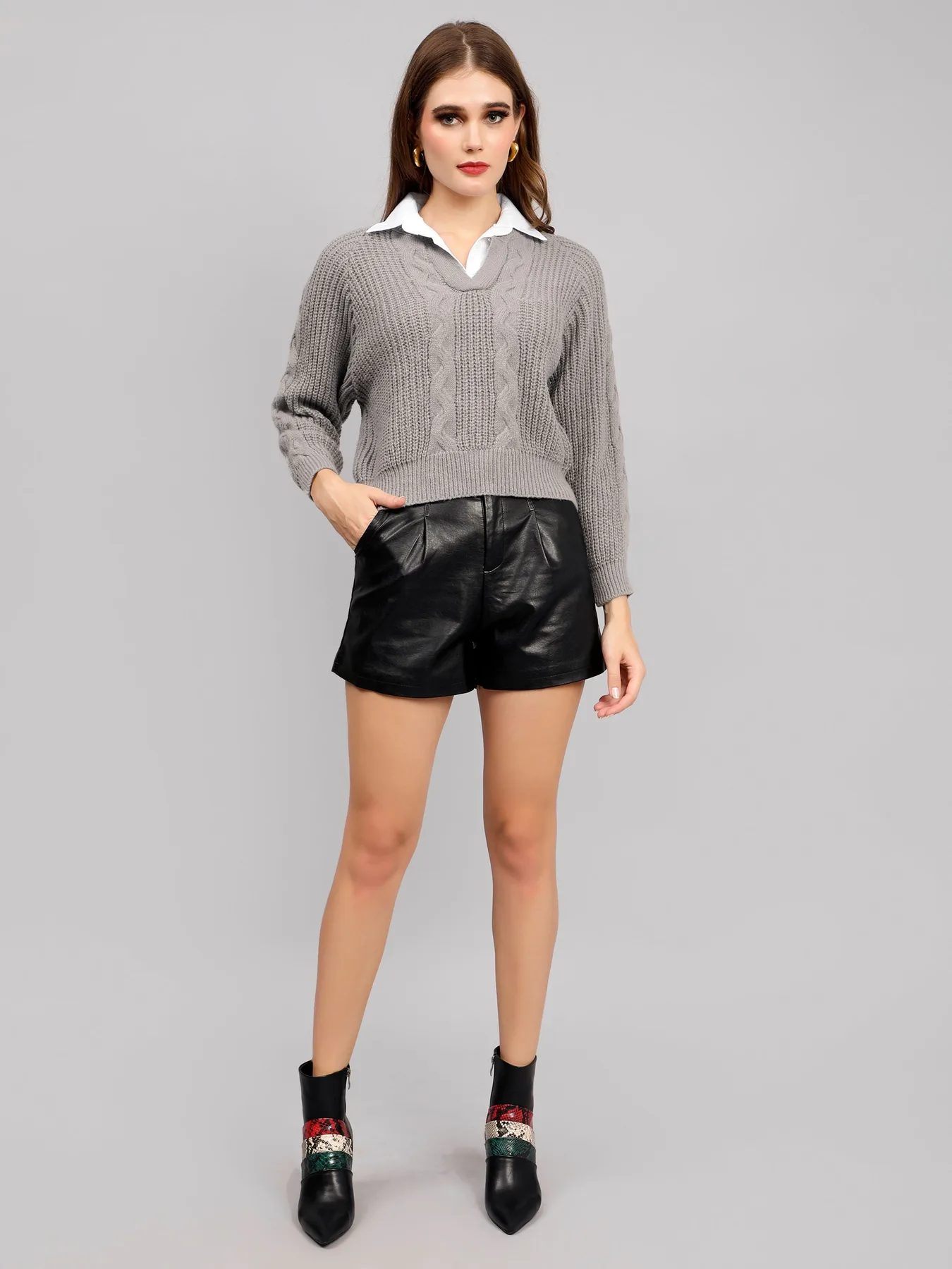 Cable Knit Woolen Cardigan - Image 7