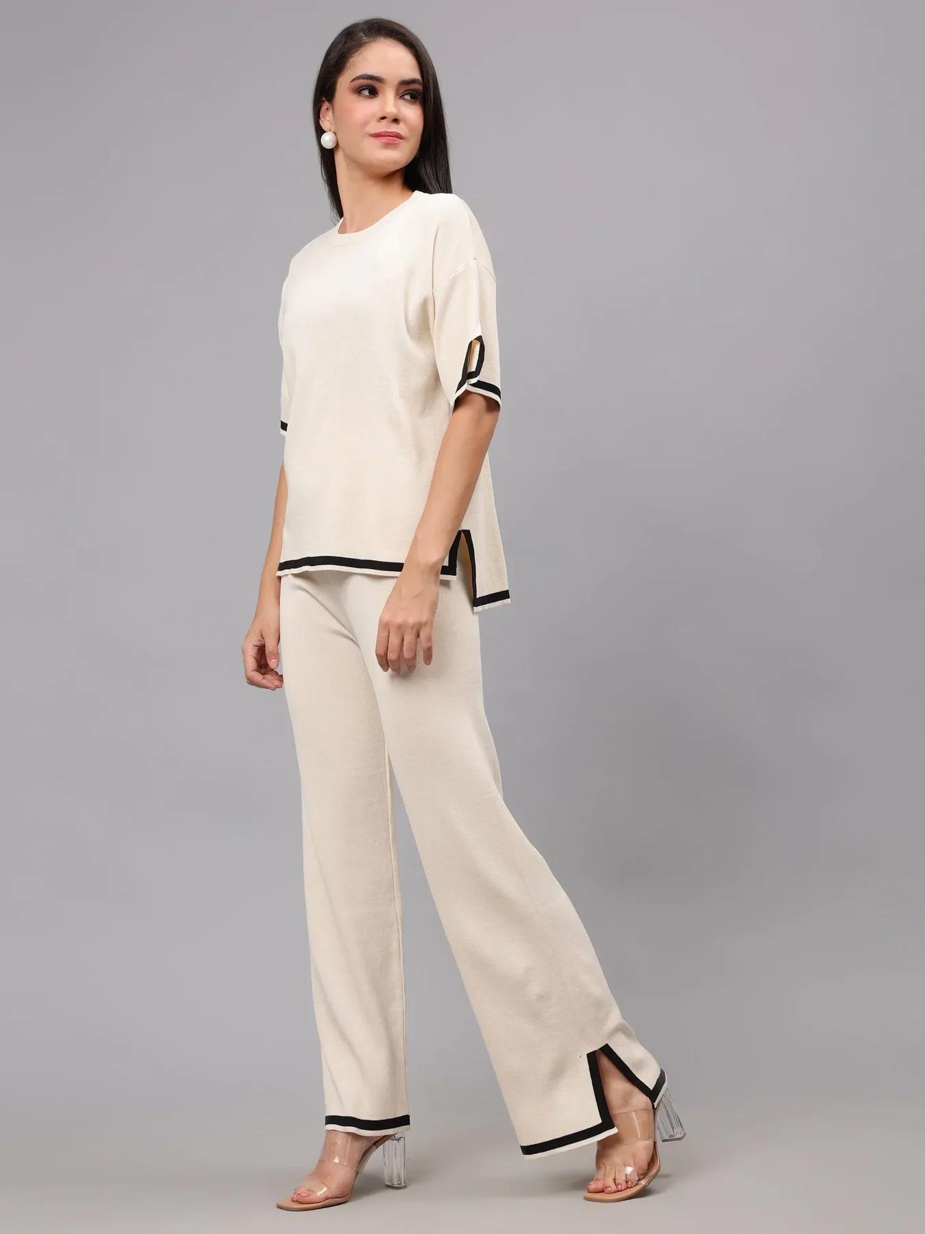 Contrast Knitted Two Piece Set - Image 11