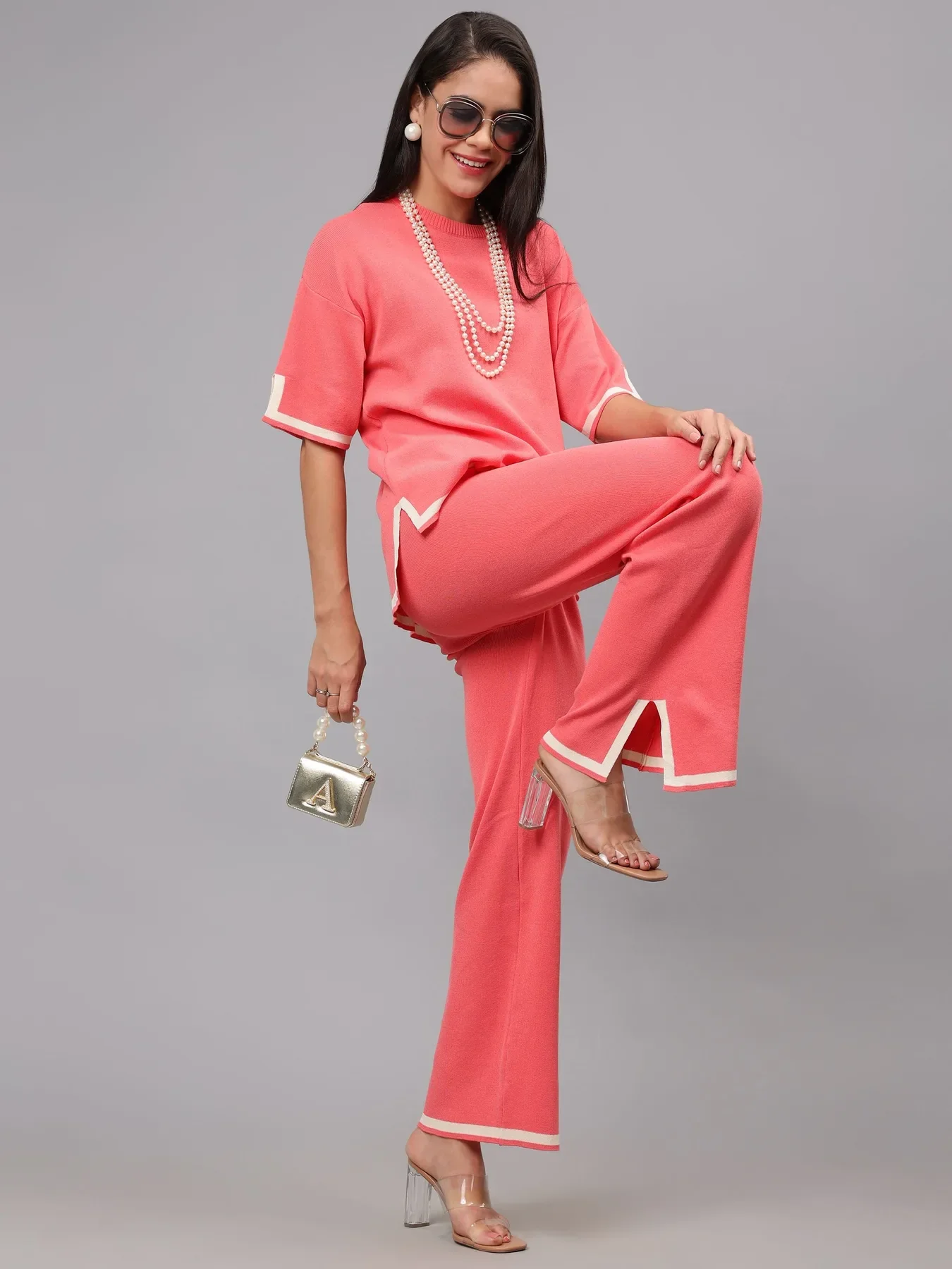 Contrast Knitted Two Piece Set - Image 16