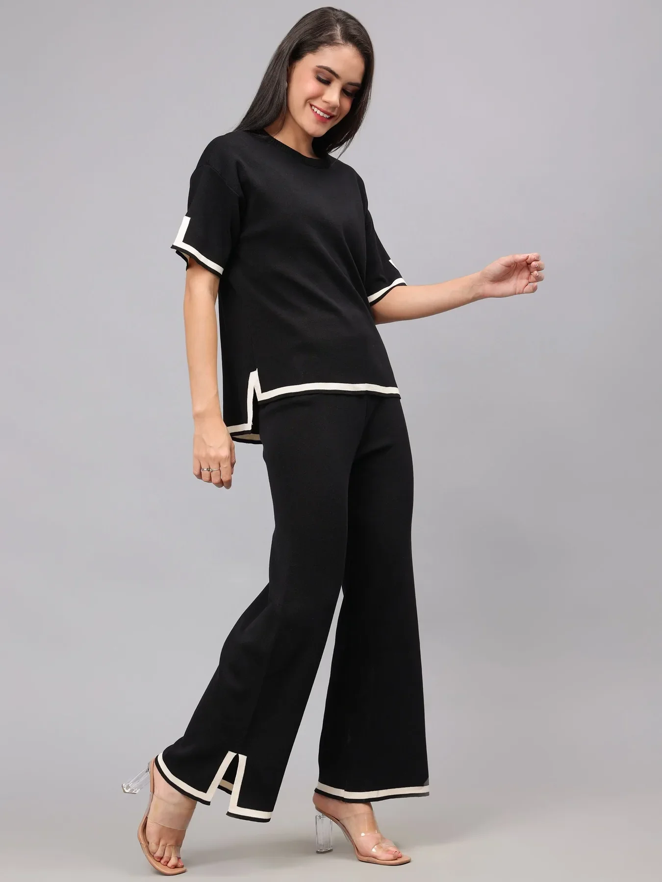 Contrast Knitted Two Piece Set - Image 4