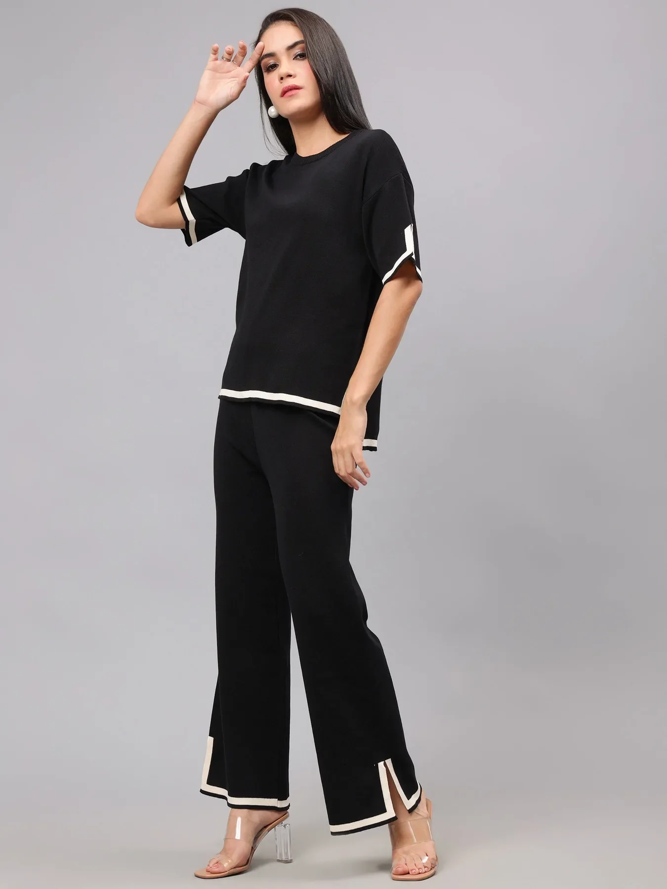 Contrast Knitted Two Piece Set - Image 5