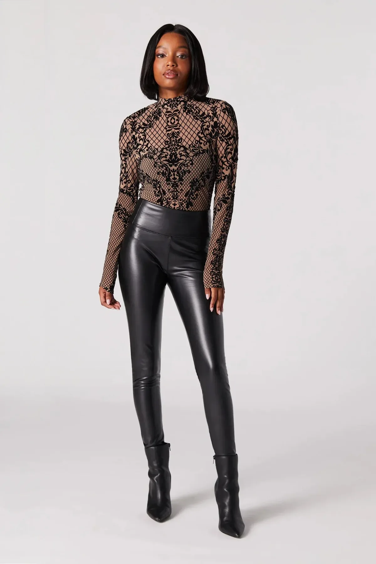 Elegant Mesh Bodysuit - Image 3