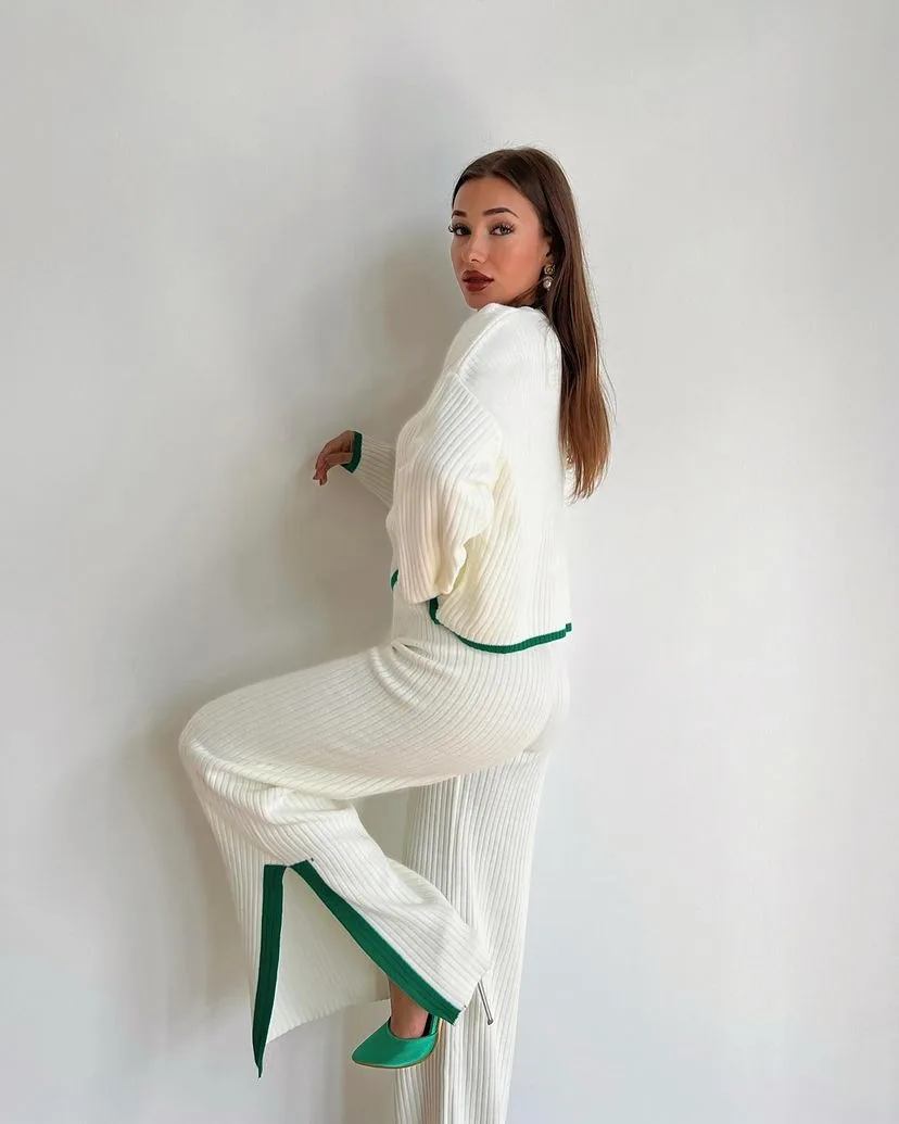 Fashionable Knitted Two Piece Set - Image 6