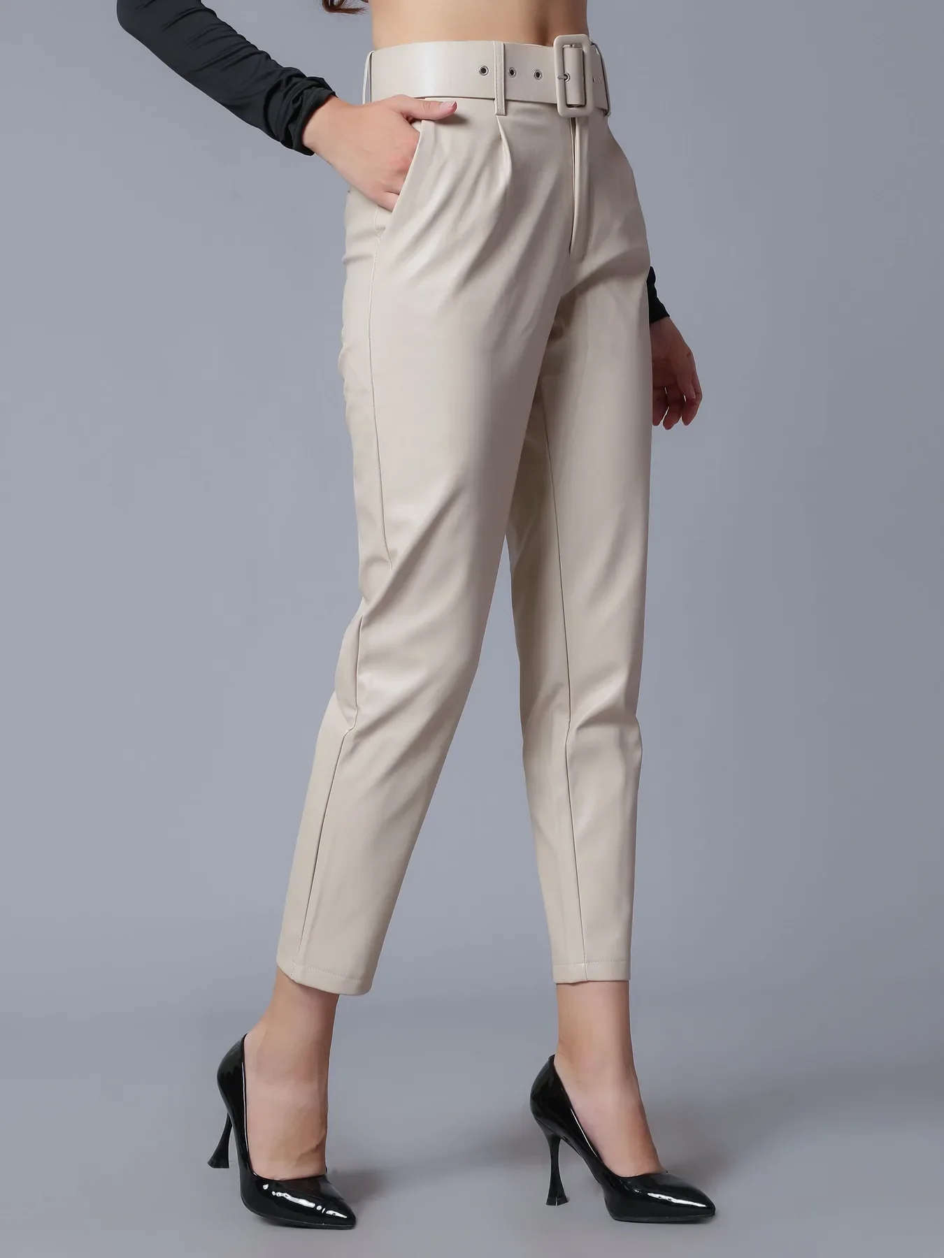 Faux Leather Winter Pants - Image 11
