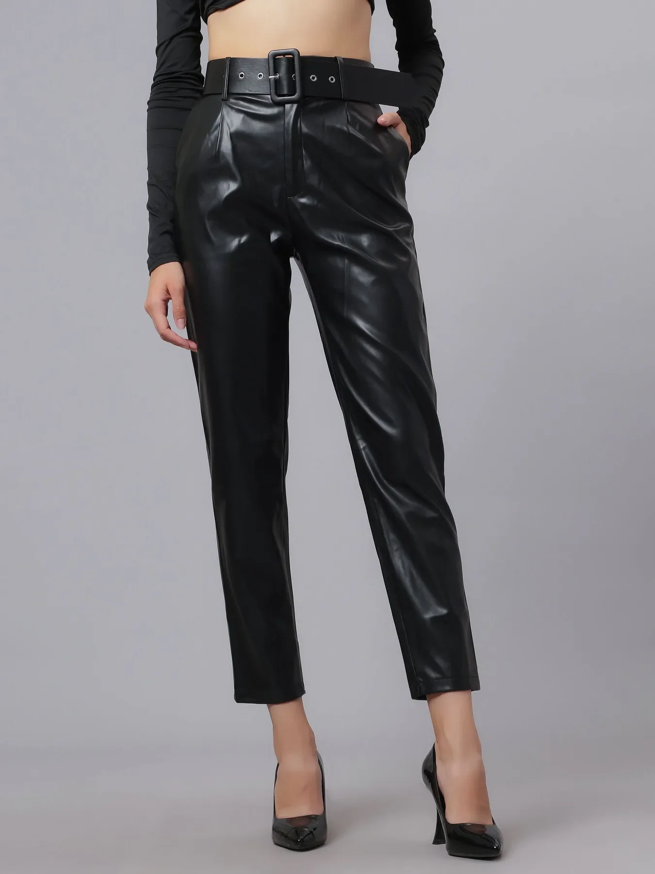 Faux Leather Winter Pants - Image 17