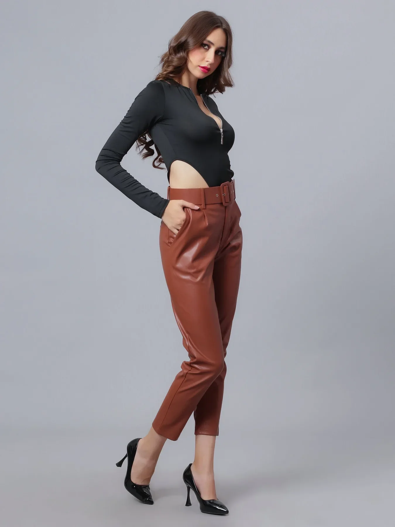 Faux Leather Winter Pants - Image 6