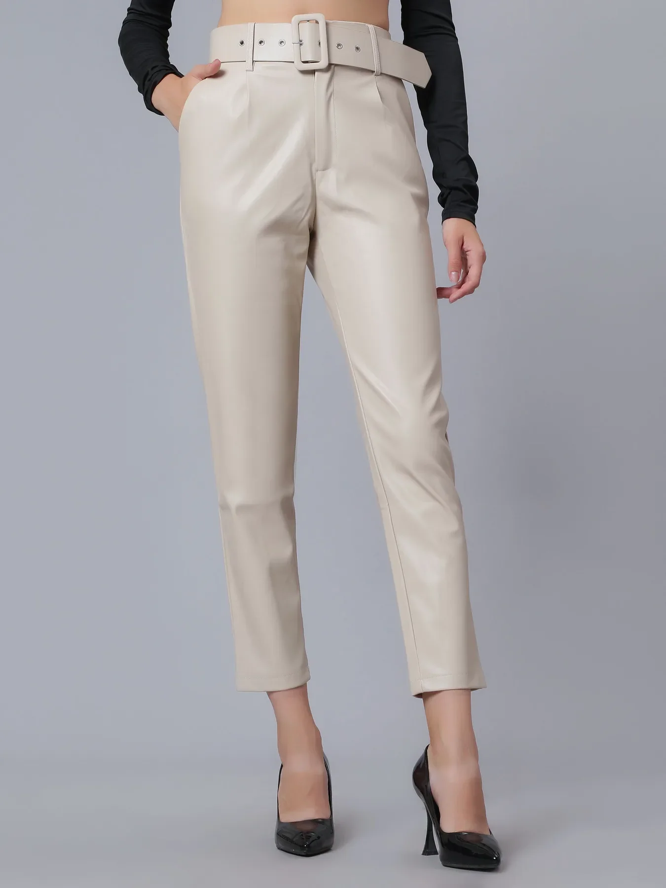 Faux Leather Winter Pants - Image 9