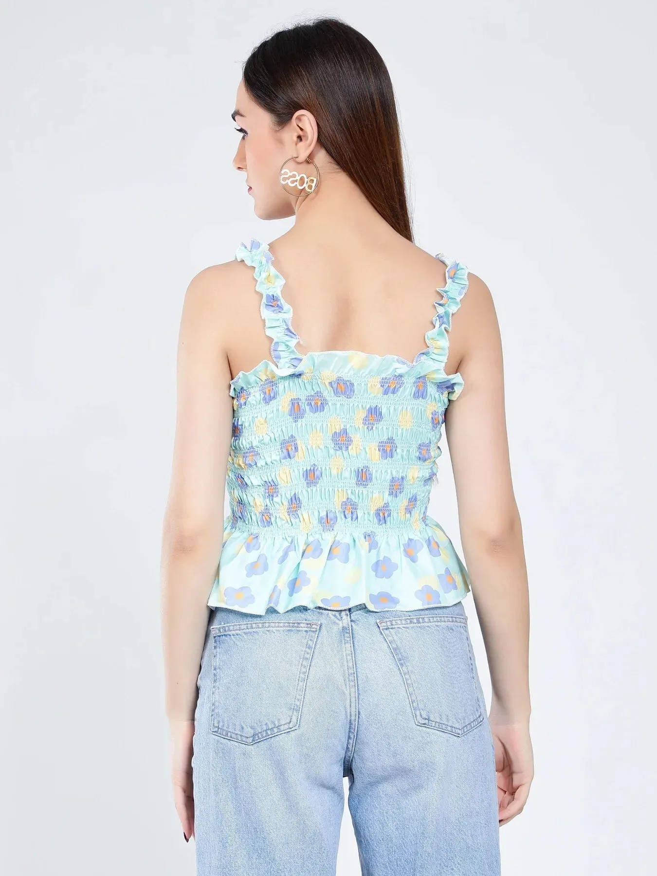 Floral Smocking Top - Image 3