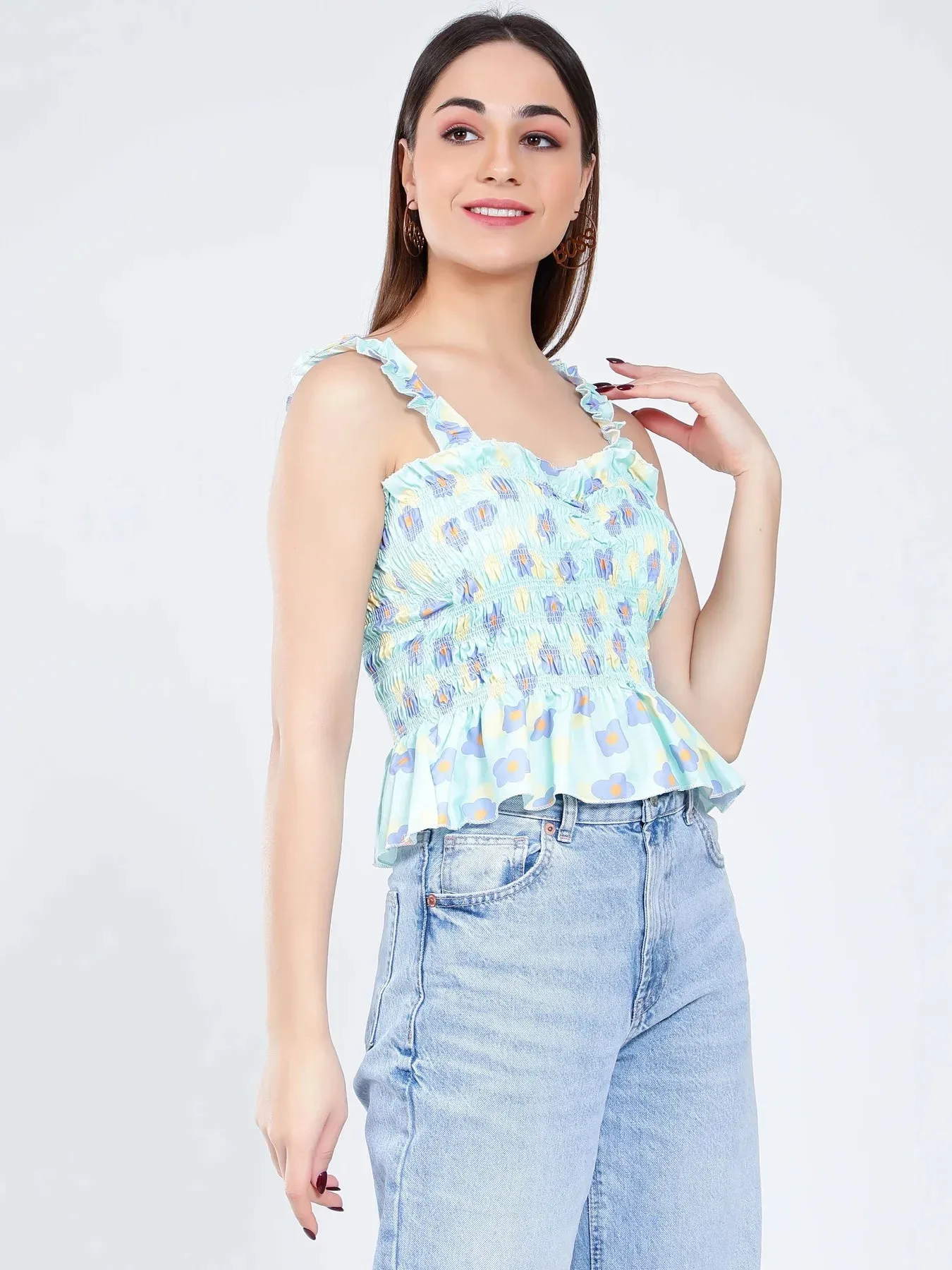 Floral Smocking Top - Image 4