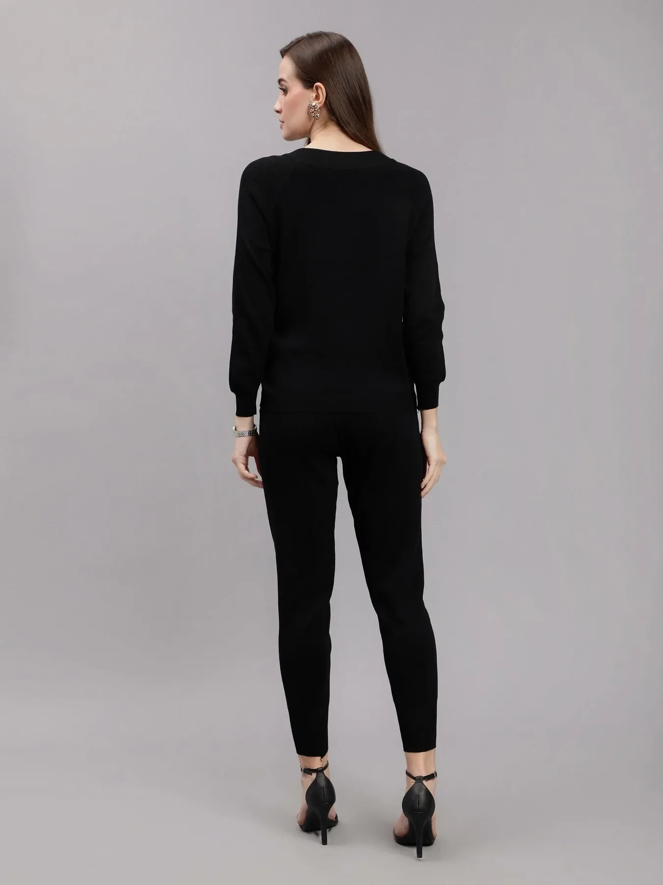 Front Zip Knitted Three Piece Set - Image 14