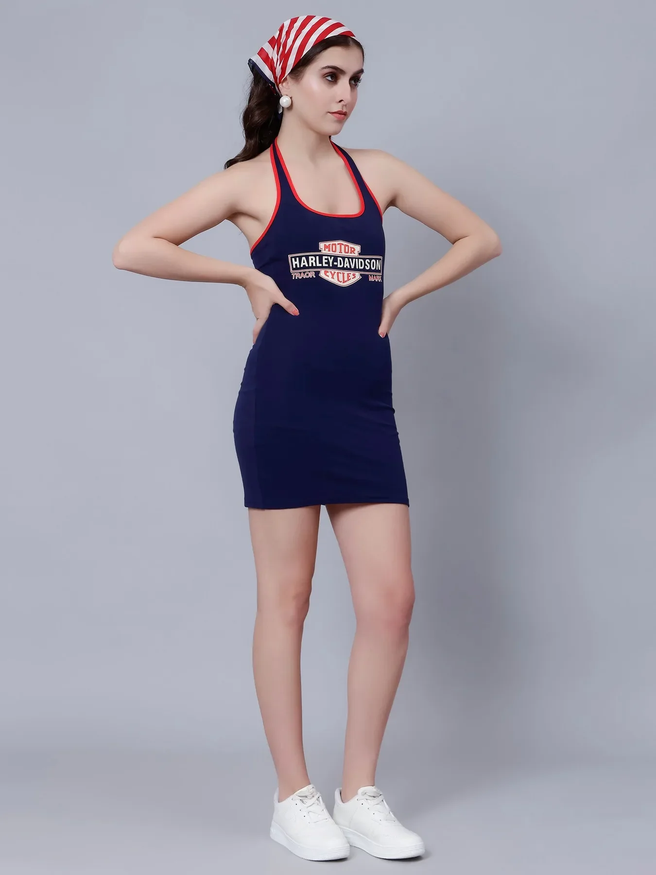 Halter Bodycon Dress With Shirt - Image 16