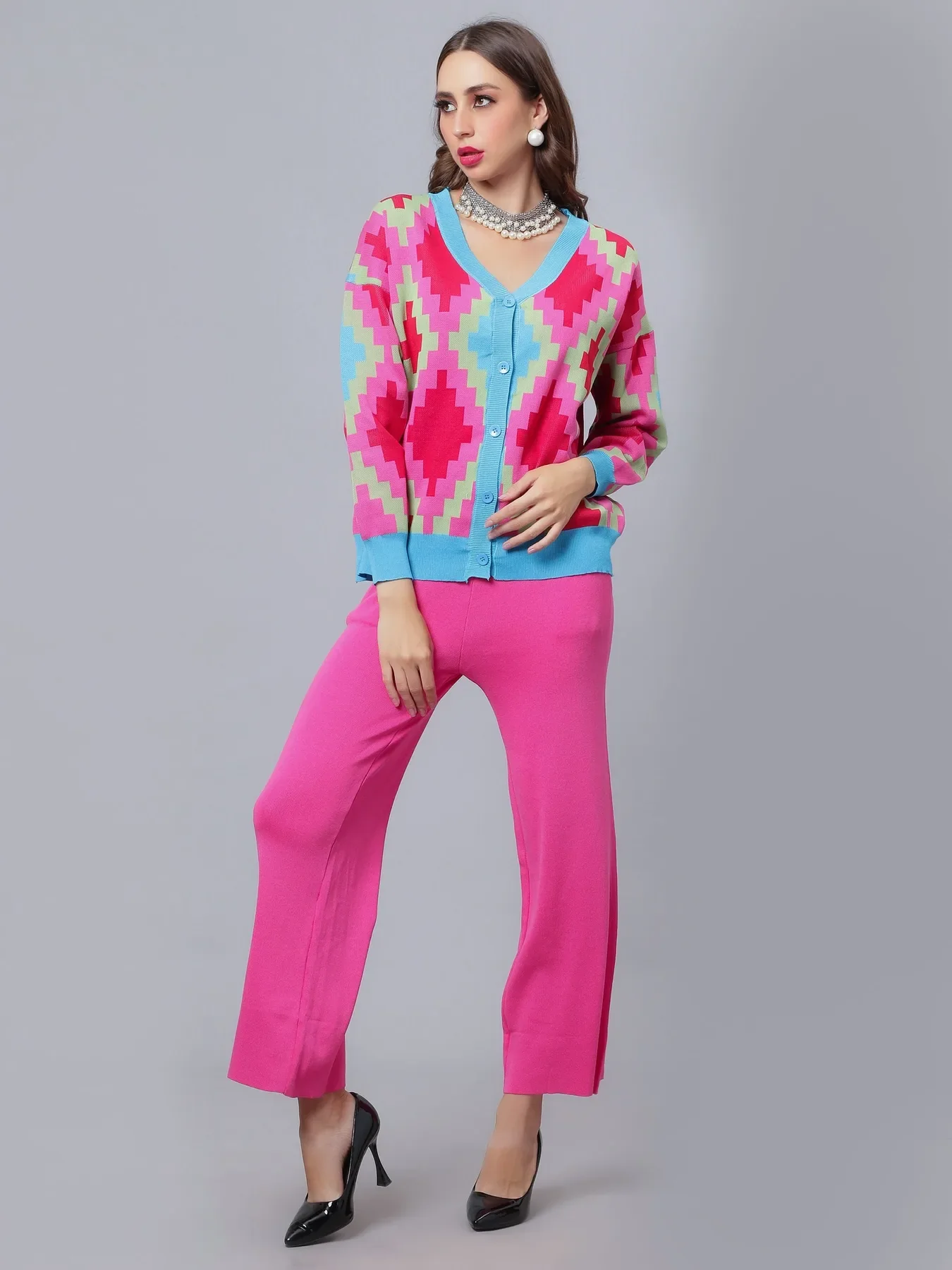 Knitted Cardigan Pant Two-Piece Set - Image 10