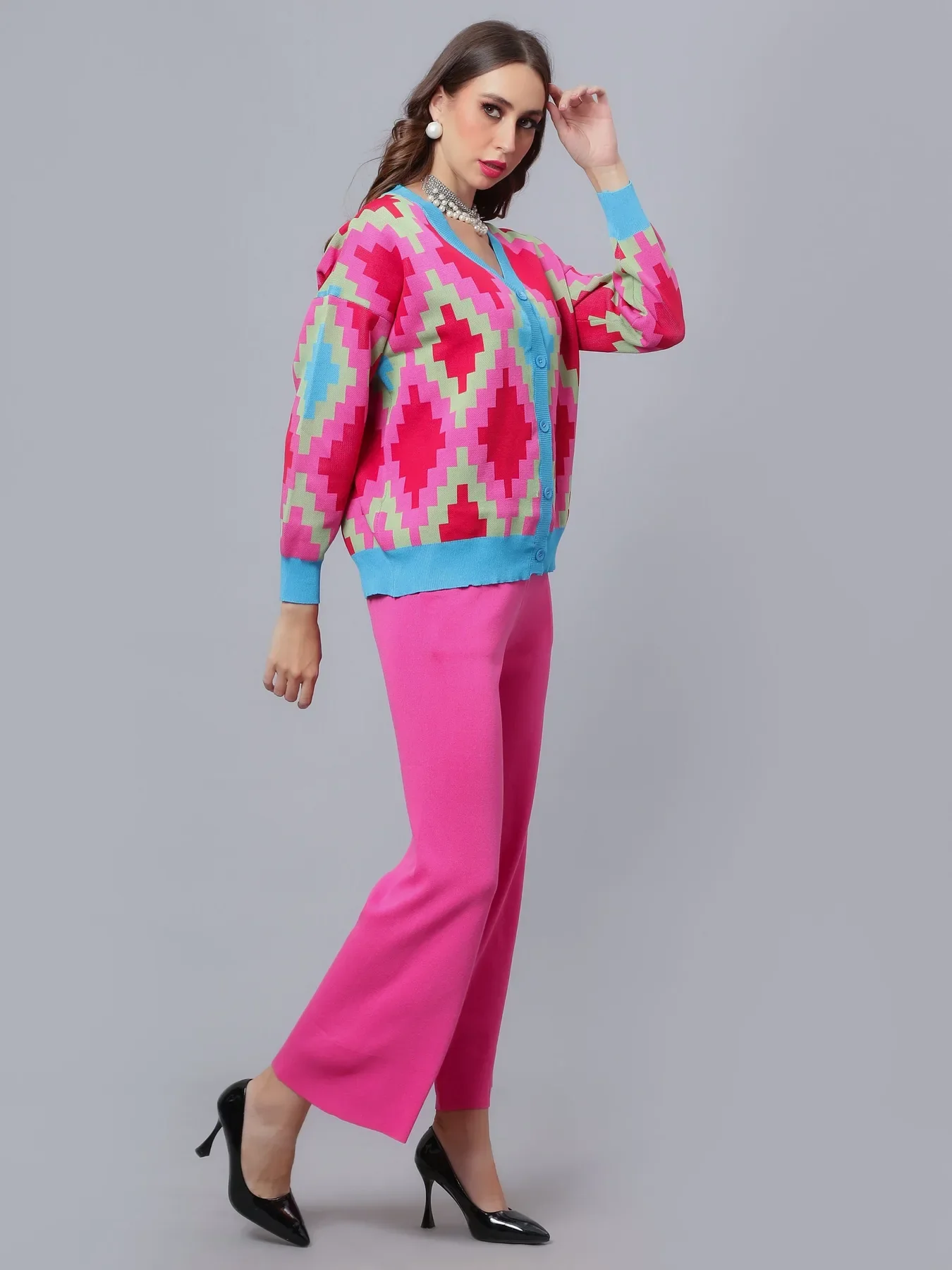 Knitted Cardigan Pant Two-Piece Set - Image 11