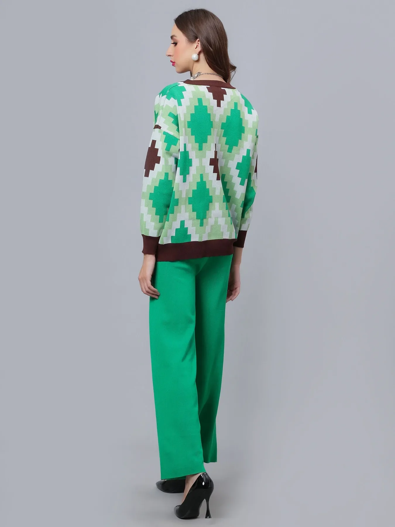 Knitted Cardigan Pant Two-Piece Set - Image 14