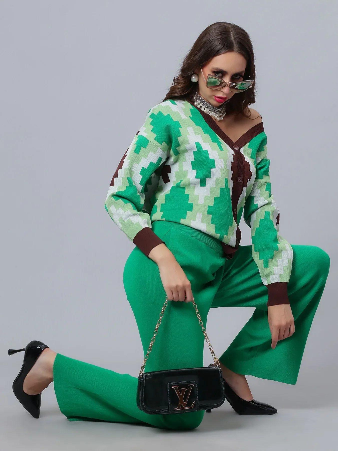 Knitted Cardigan Pant Two-Piece Set - Image 15