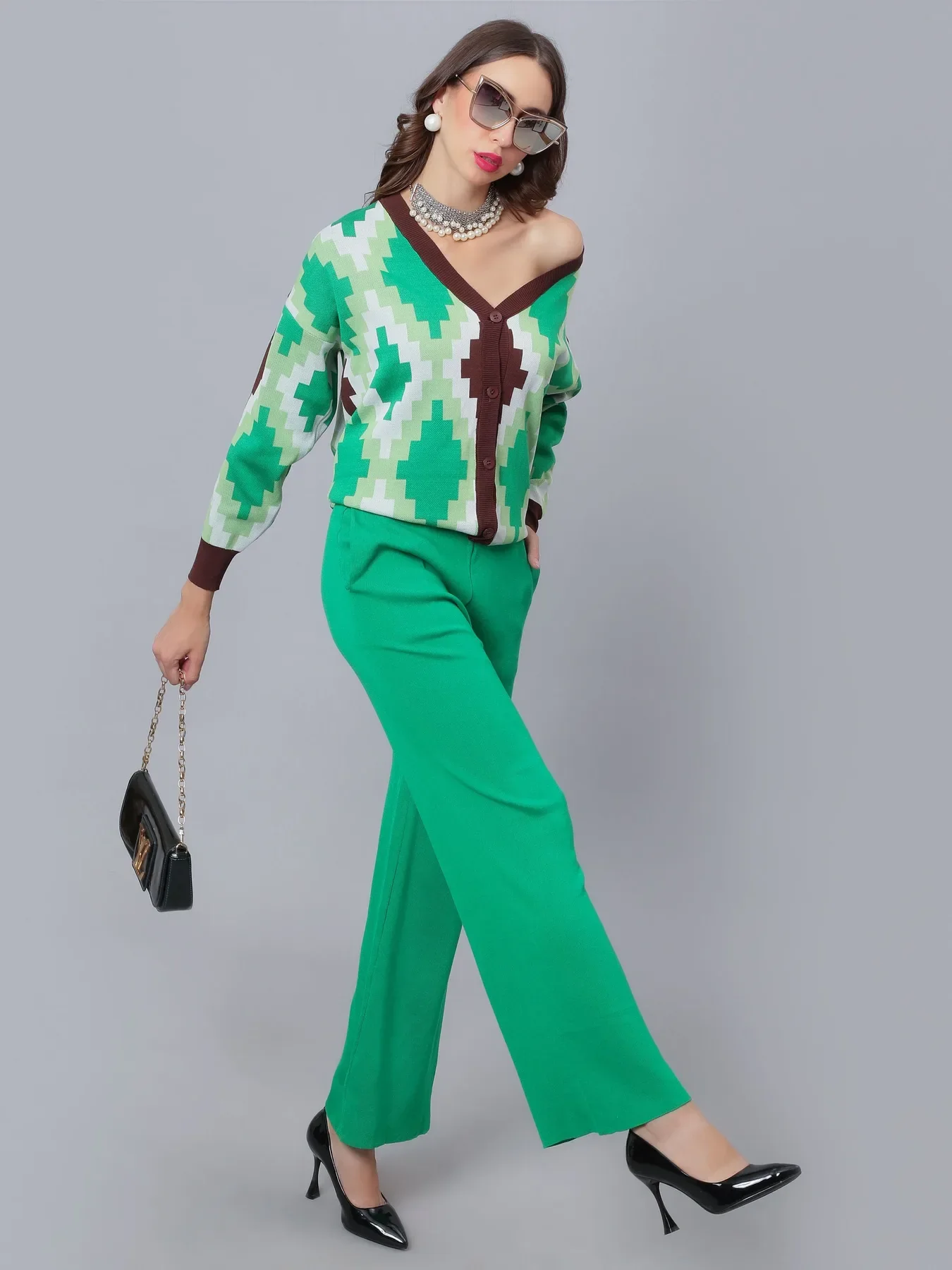 Knitted Cardigan Pant Two-Piece Set - Image 18