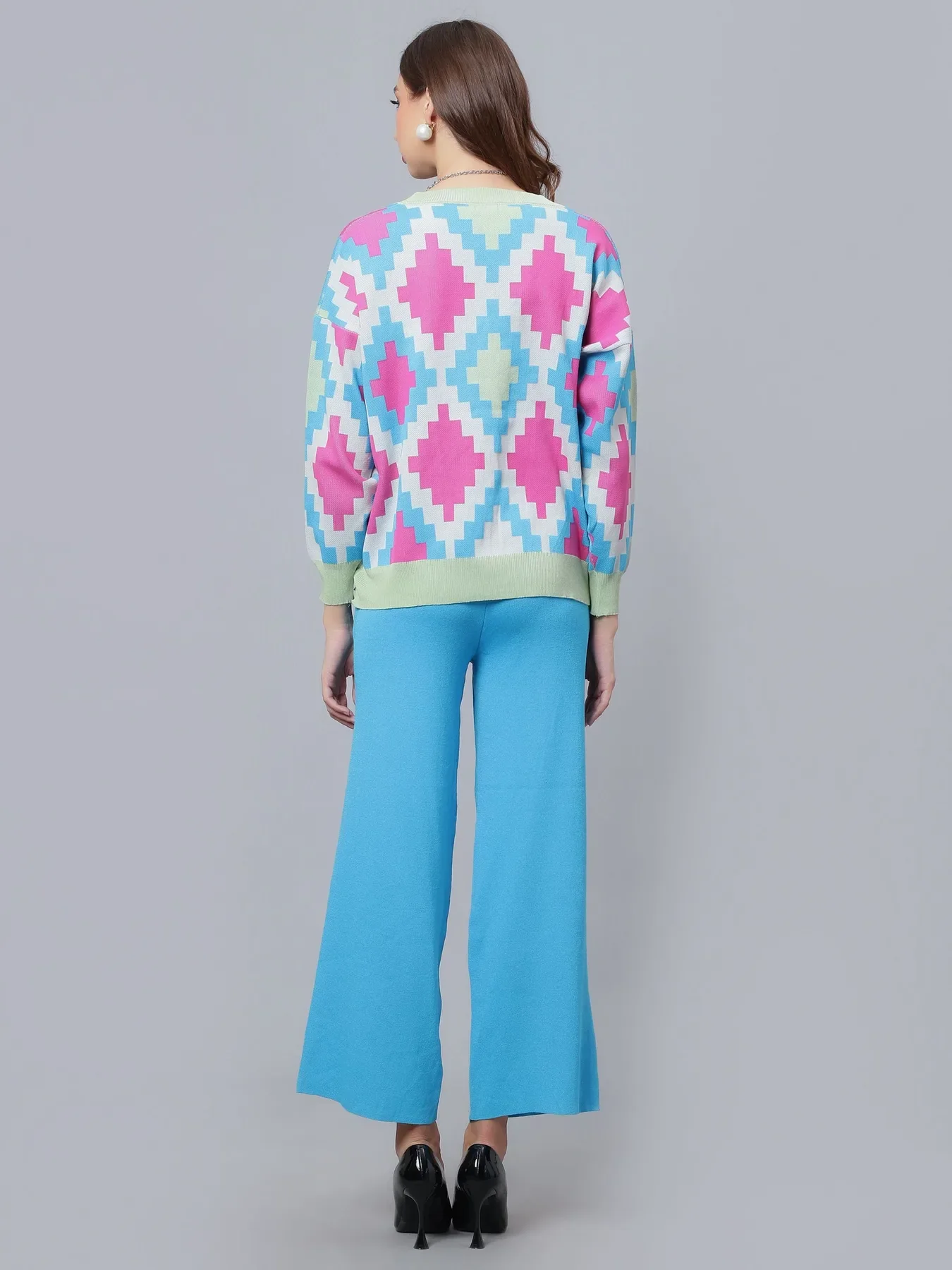 Knitted Cardigan Pant Two-Piece Set - Image 5