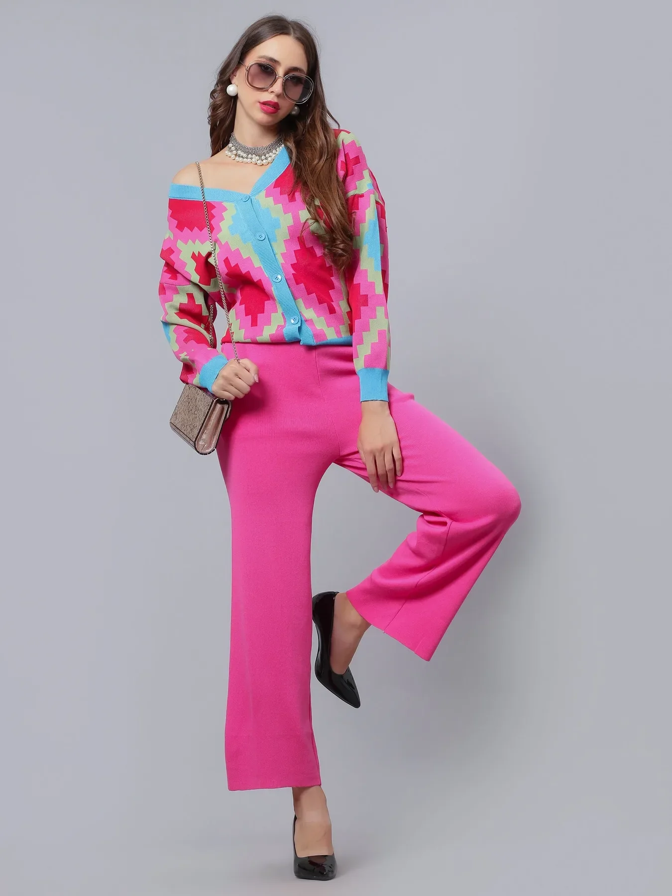 Knitted Cardigan Pant Two-Piece Set - Image 9