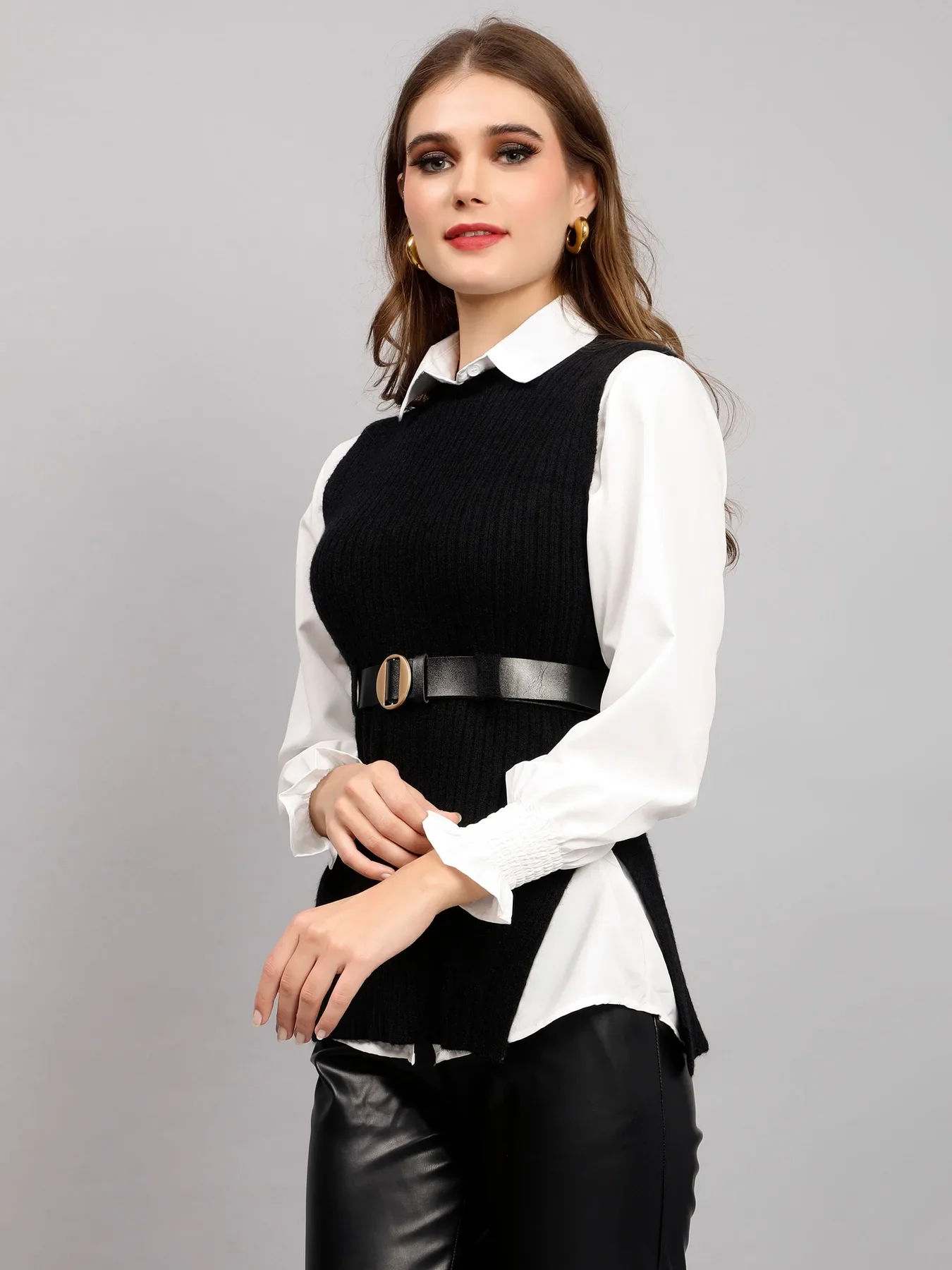 Knitted Winter Vest and Shirt Set - Image 4