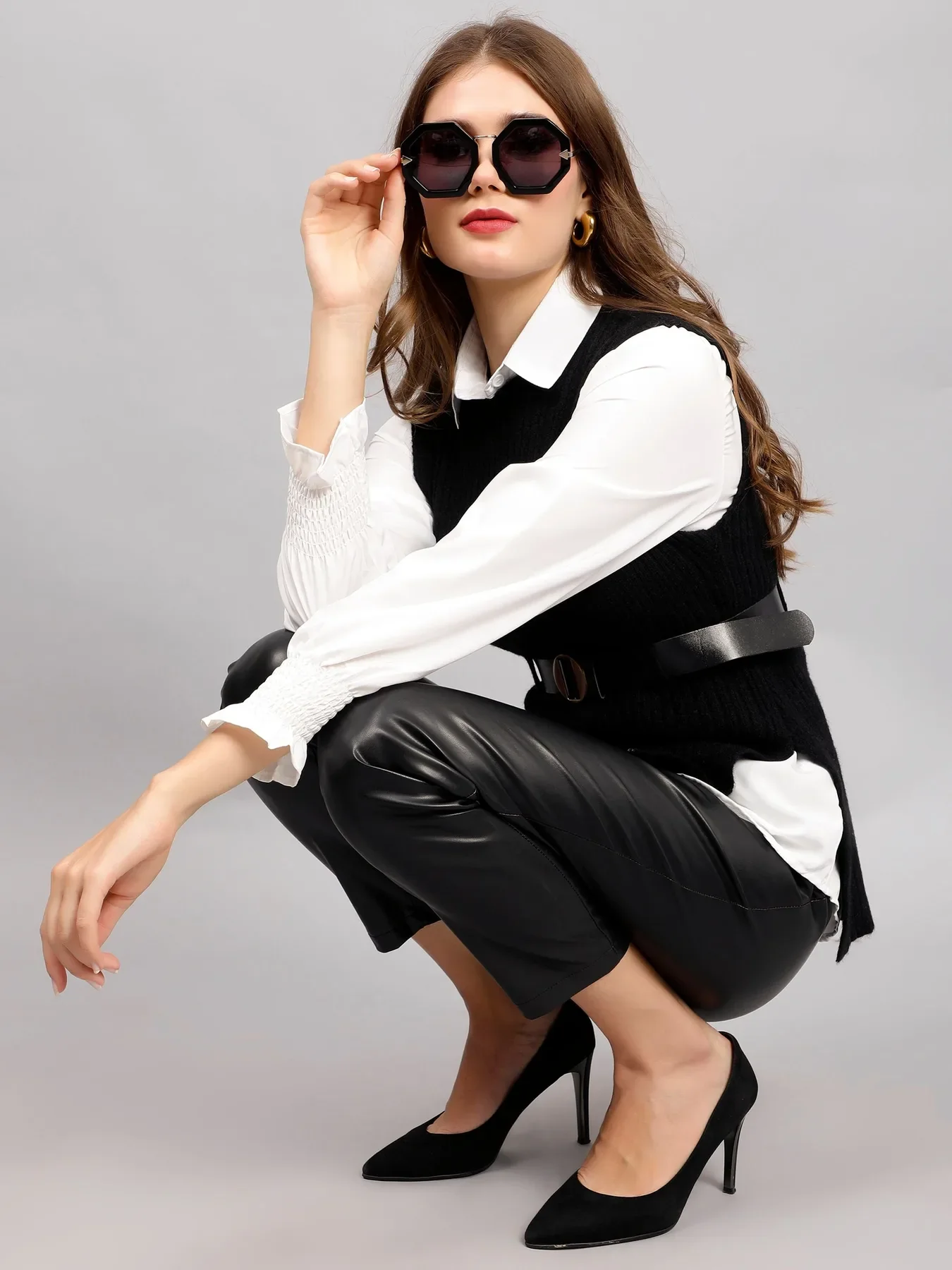 Knitted Winter Vest and Shirt Set - Image 6