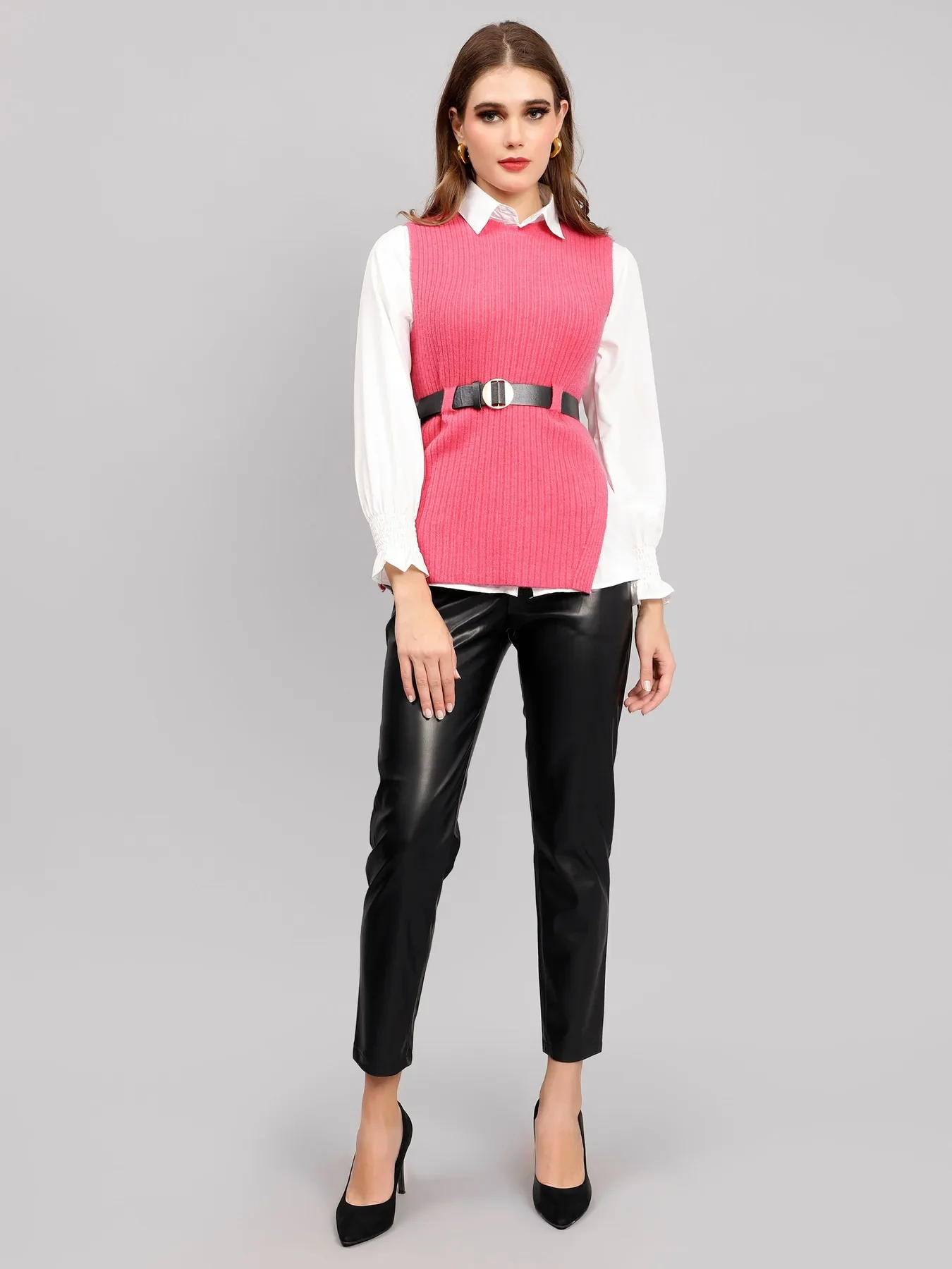 Knitted Winter Vest and Shirt Set - Image 9