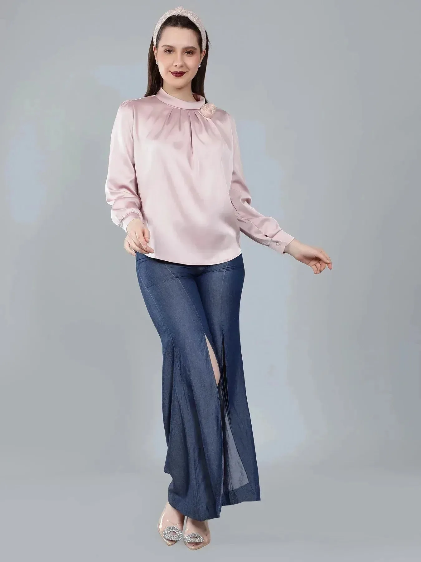 Mandarin Collar Blouse - Image 11
