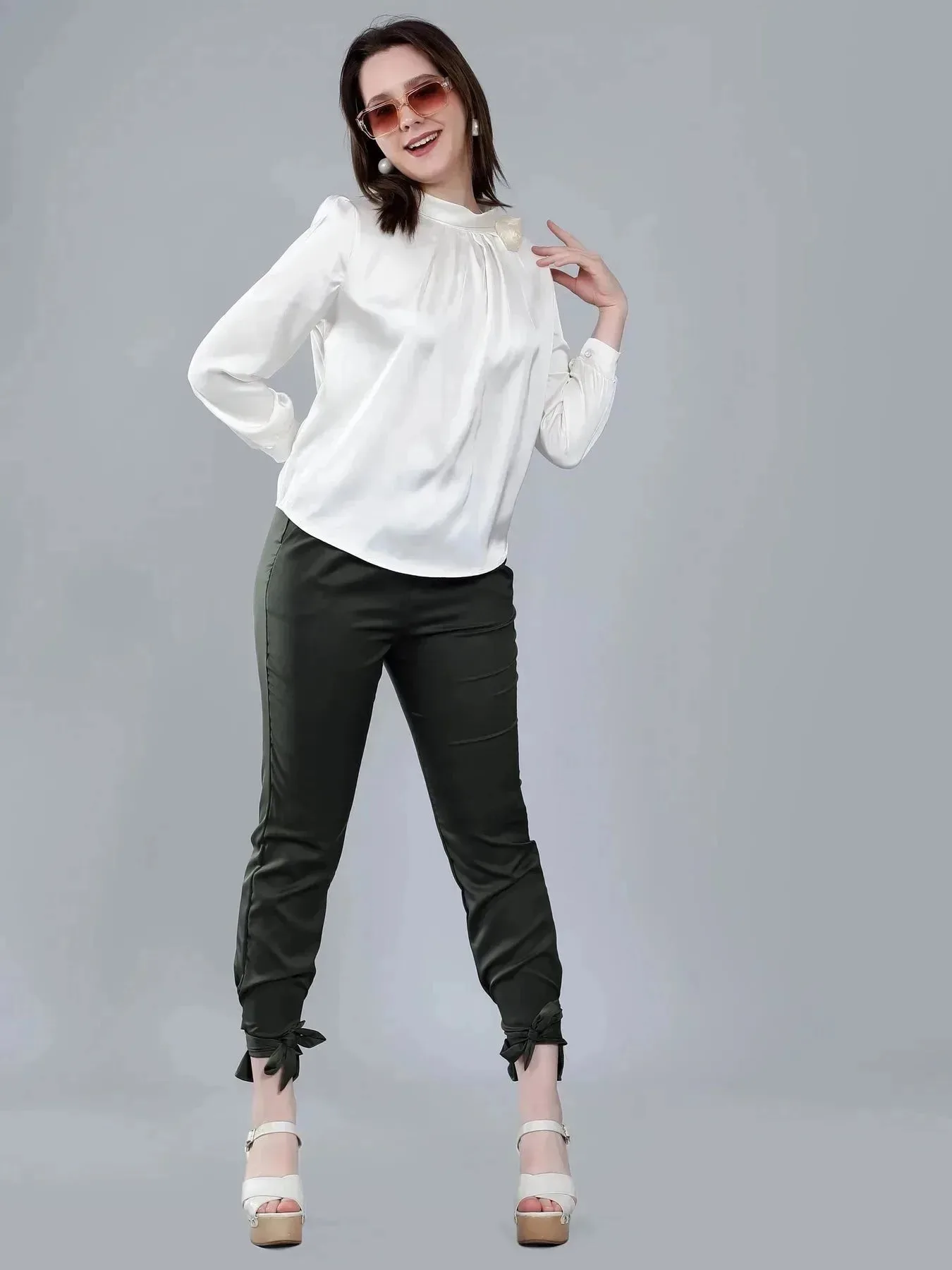 Mandarin Collar Blouse - Image 5