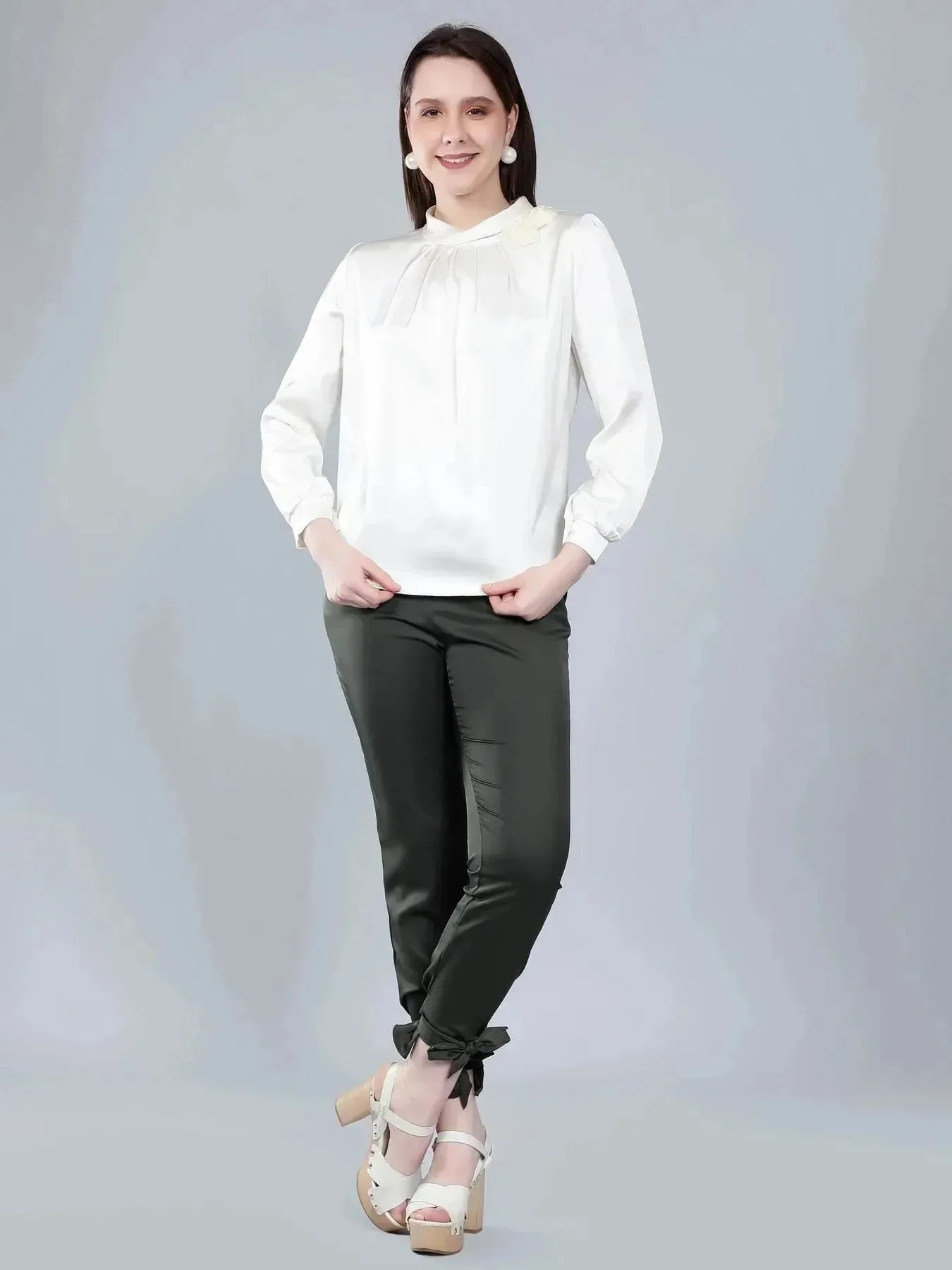 Mandarin Collar Blouse - Image 6