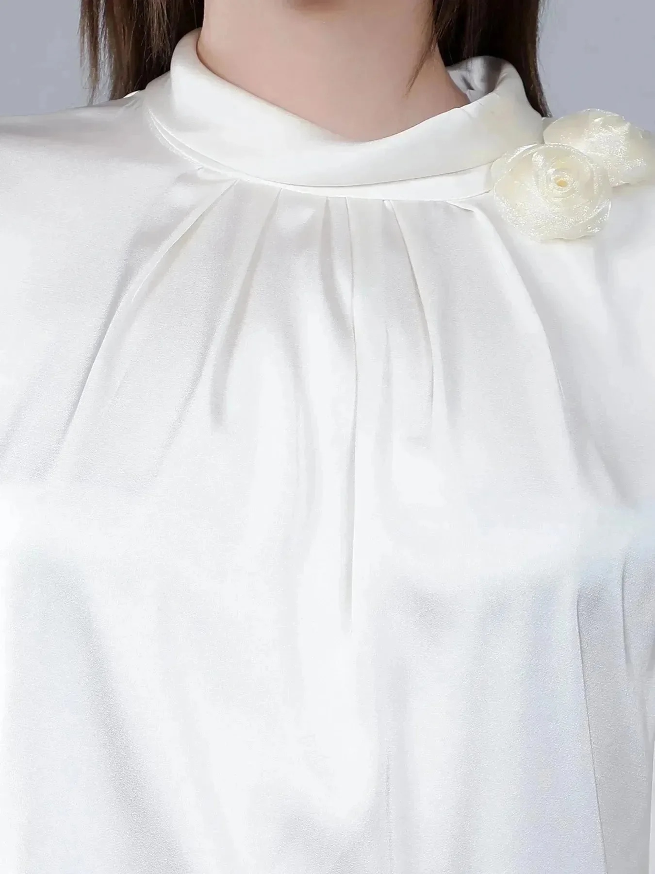 Mandarin Collar Blouse - Image 7