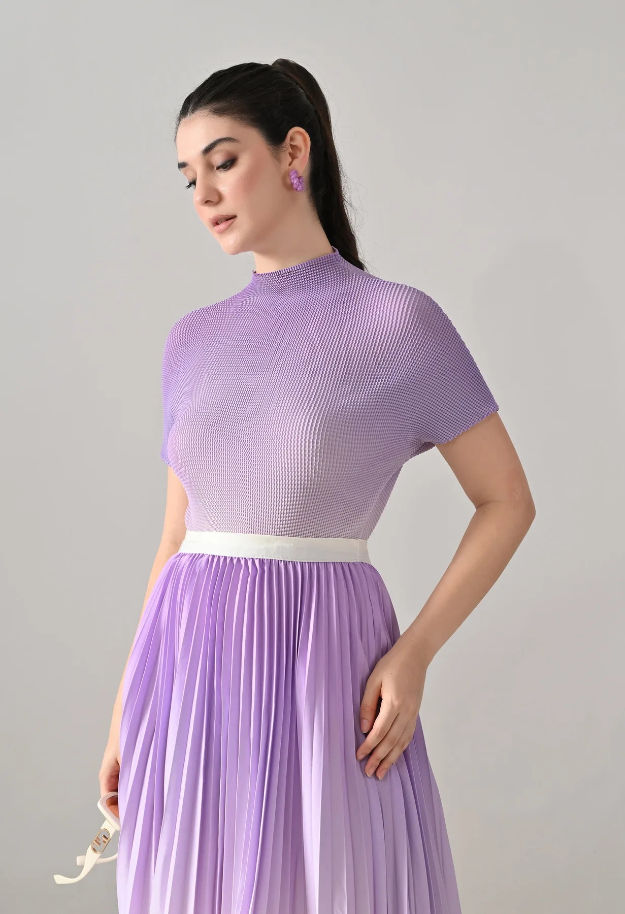 Ombre Pleated Two-Piece Set - Image 6