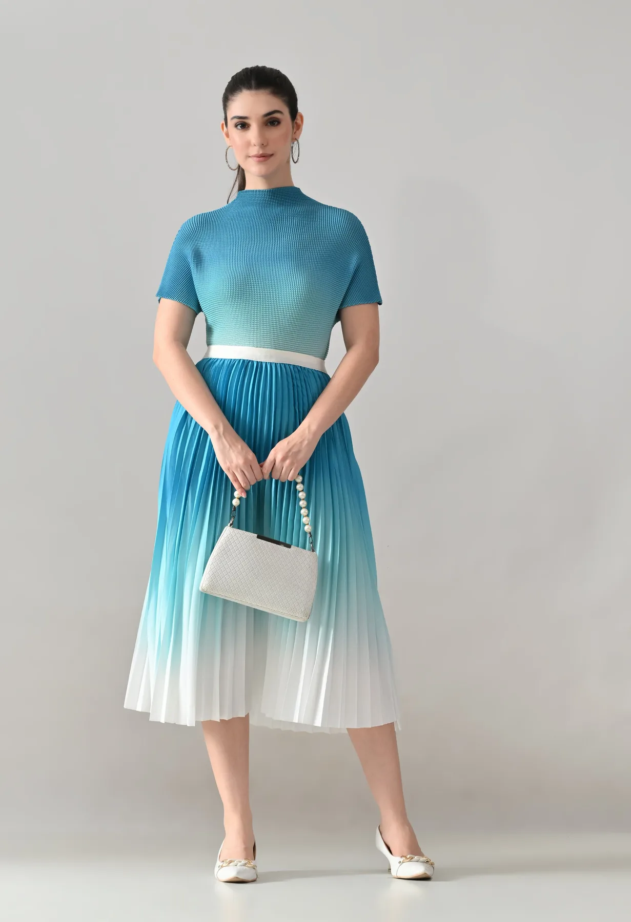 Ombre Pleated Two-Piece Set - Image 3