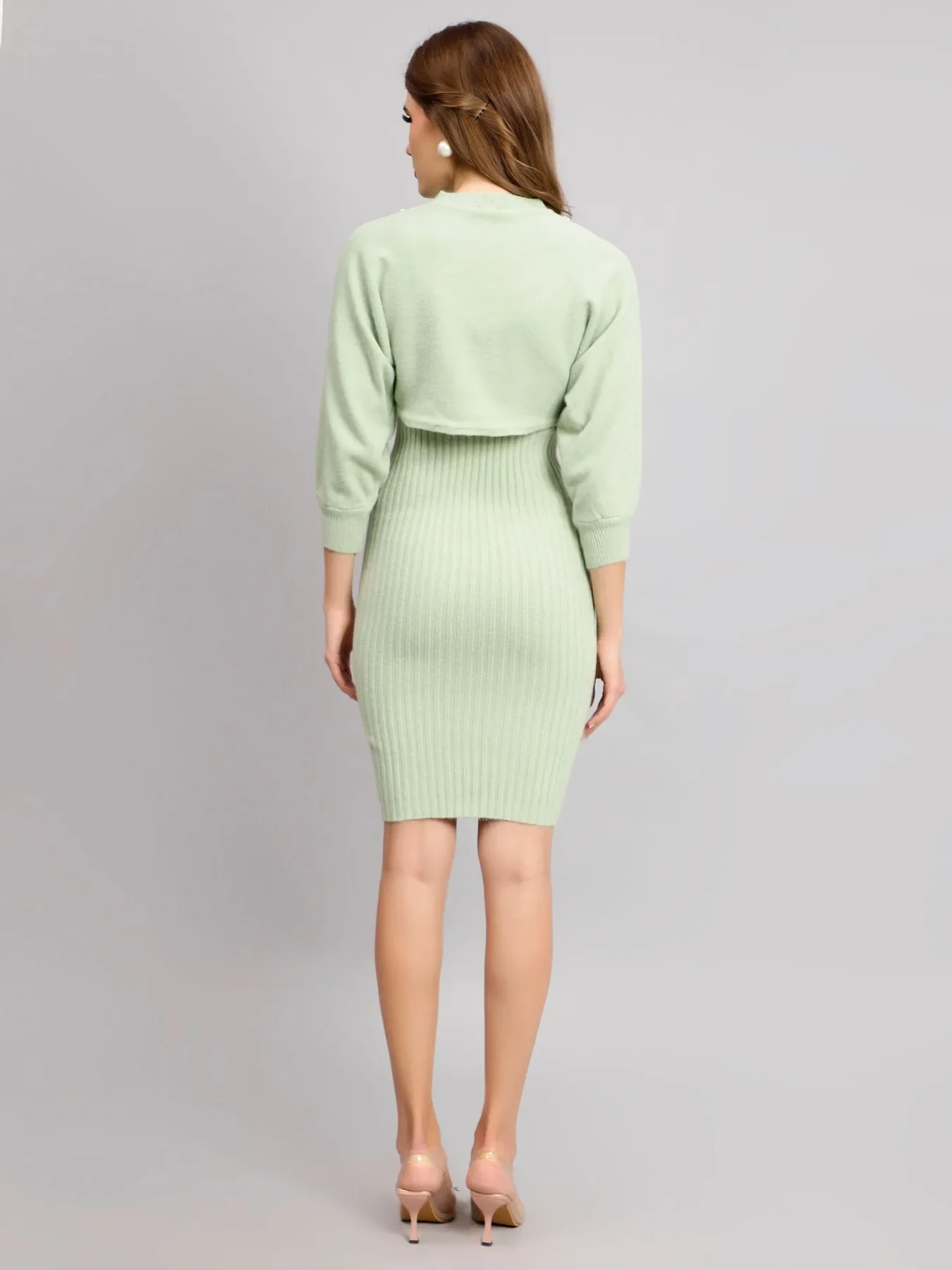 Pearl Embellished Knitted Two-Piece Set - Image 10