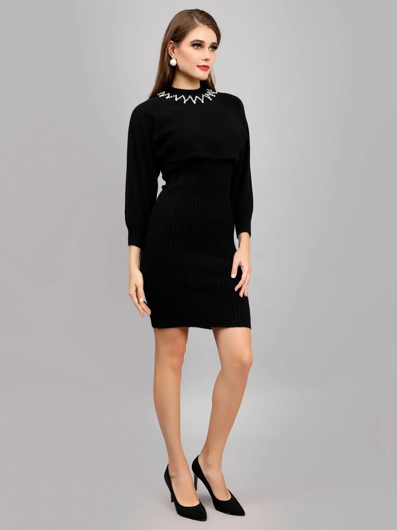 Pearl Embellished Knitted Two-Piece Set - Image 21