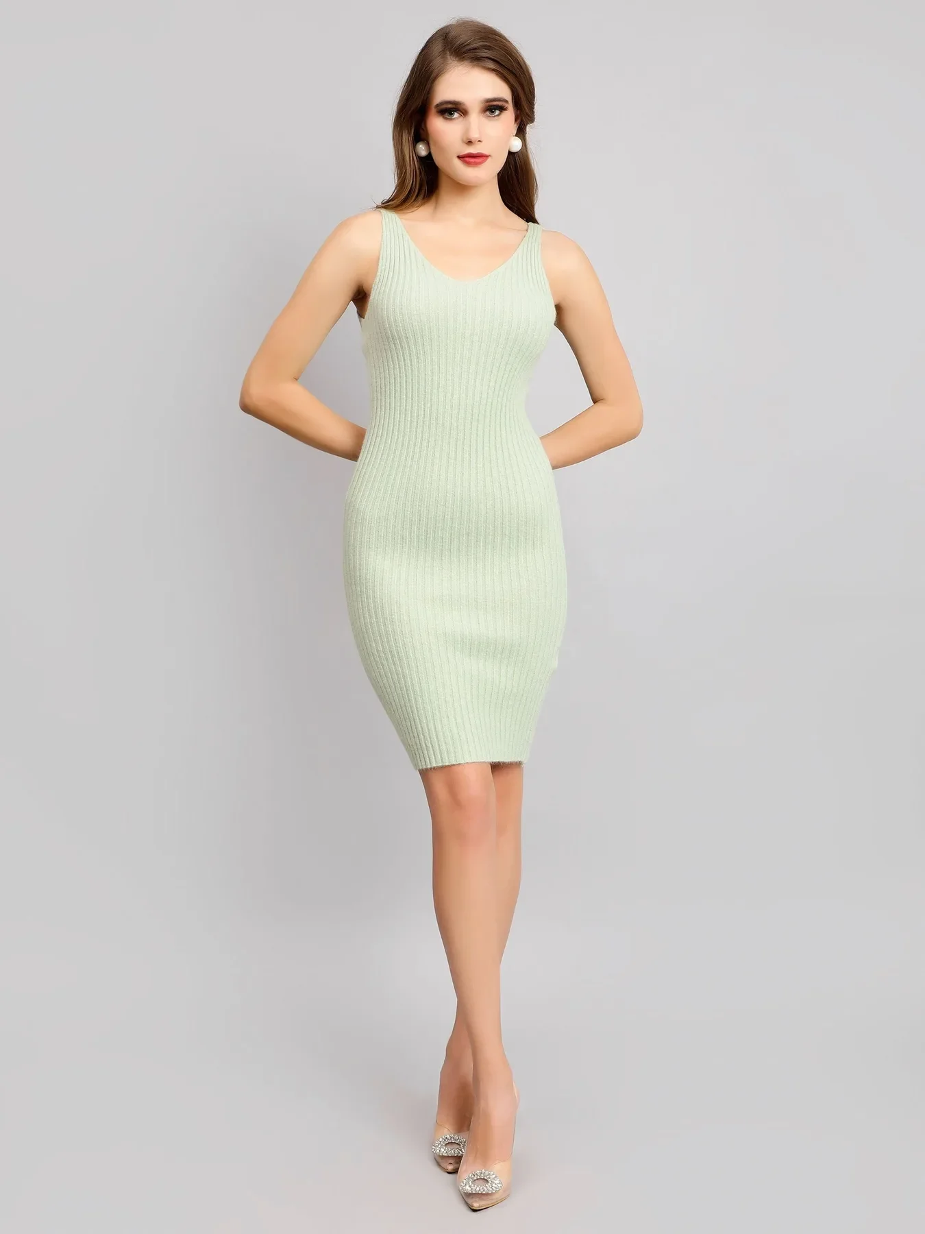 Pearl Embellished Knitted Two-Piece Set - Image 8