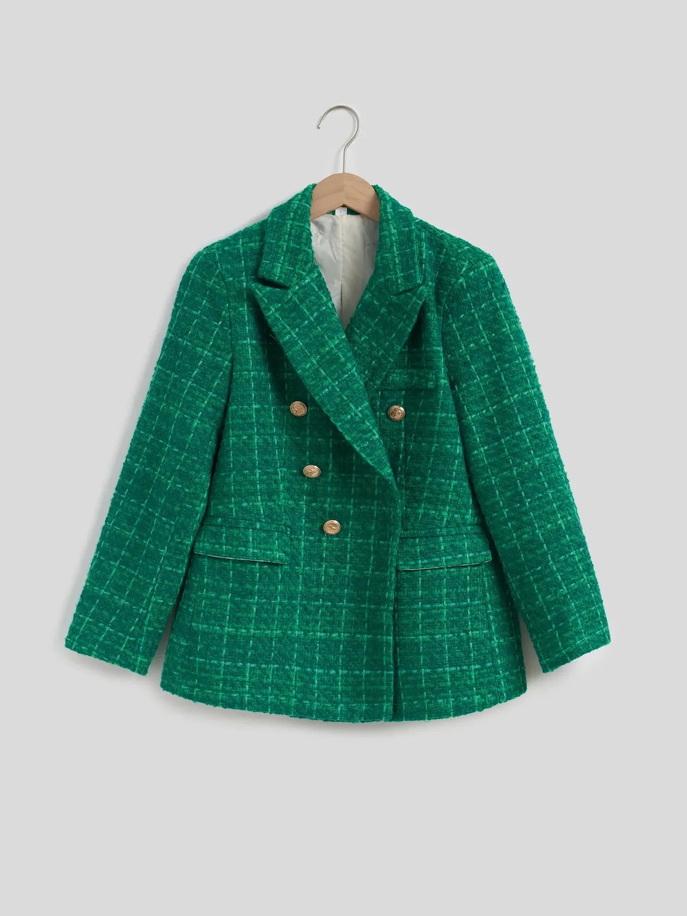 Plaid Tweed Blazer - Image 10