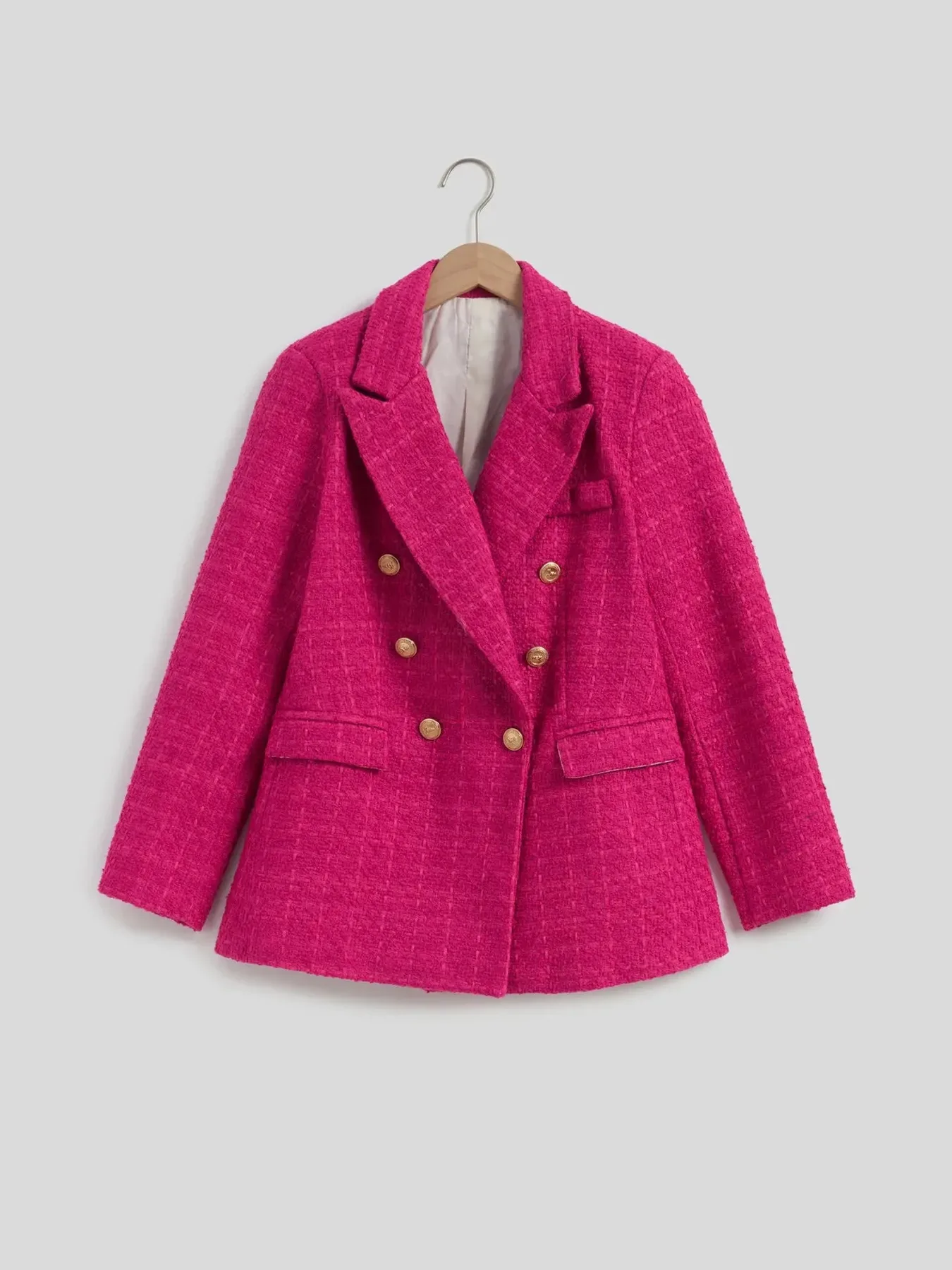 Plaid Tweed Blazer - Image 4