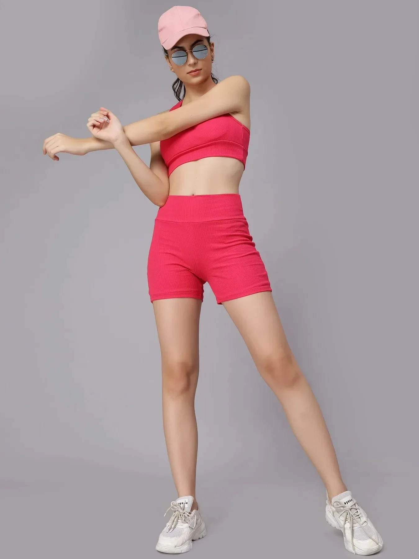 Rib Knit Two Piece Athleisure Set - Image 11