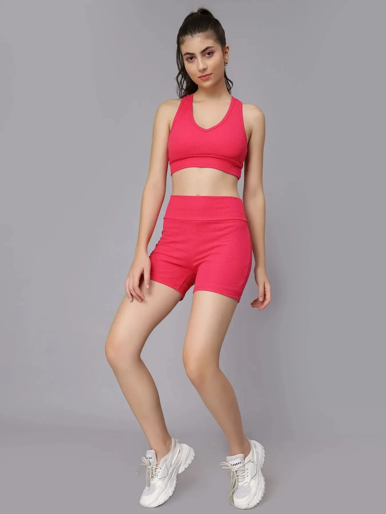 Rib Knit Two Piece Athleisure Set - Image 13