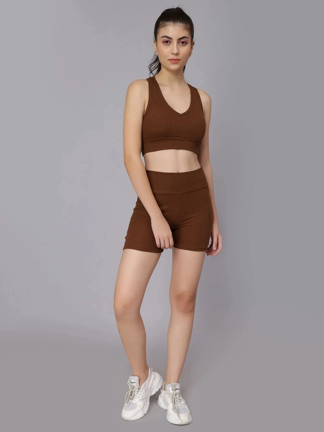 Rib Knit Two Piece Athleisure Set - Image 16