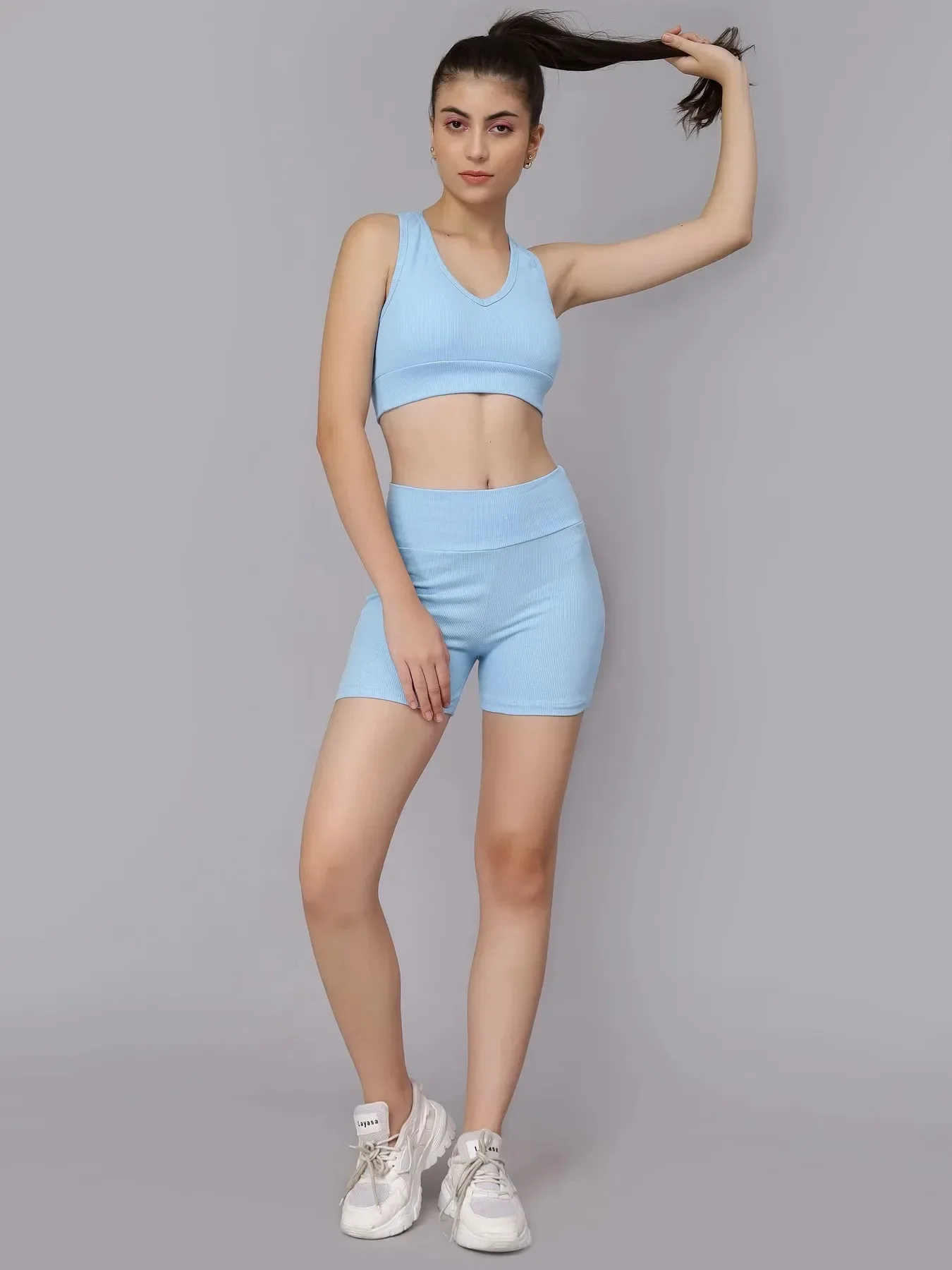 Rib Knit Two Piece Athleisure Set - Image 25