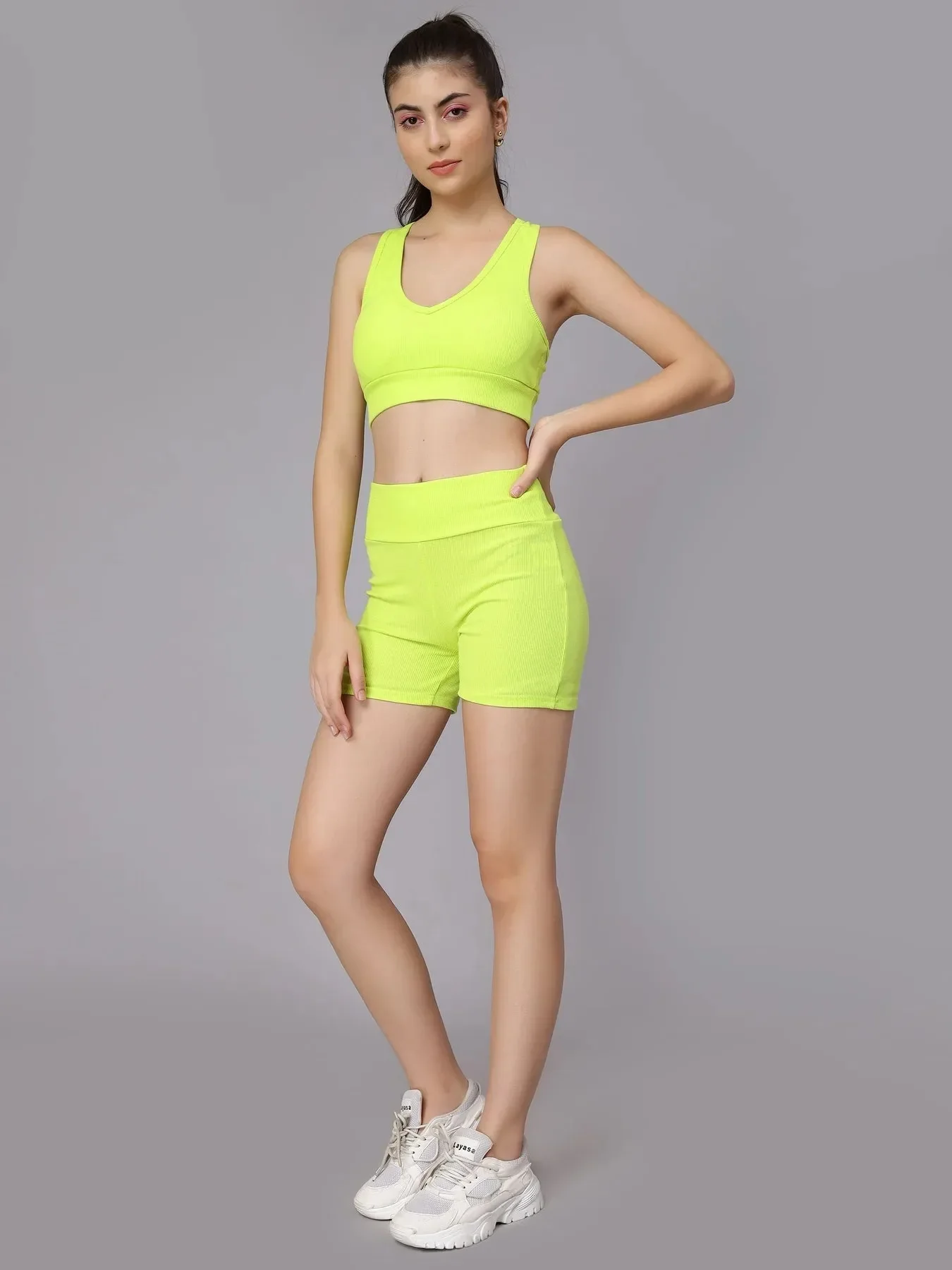 Rib Knit Two Piece Athleisure Set - Image 3