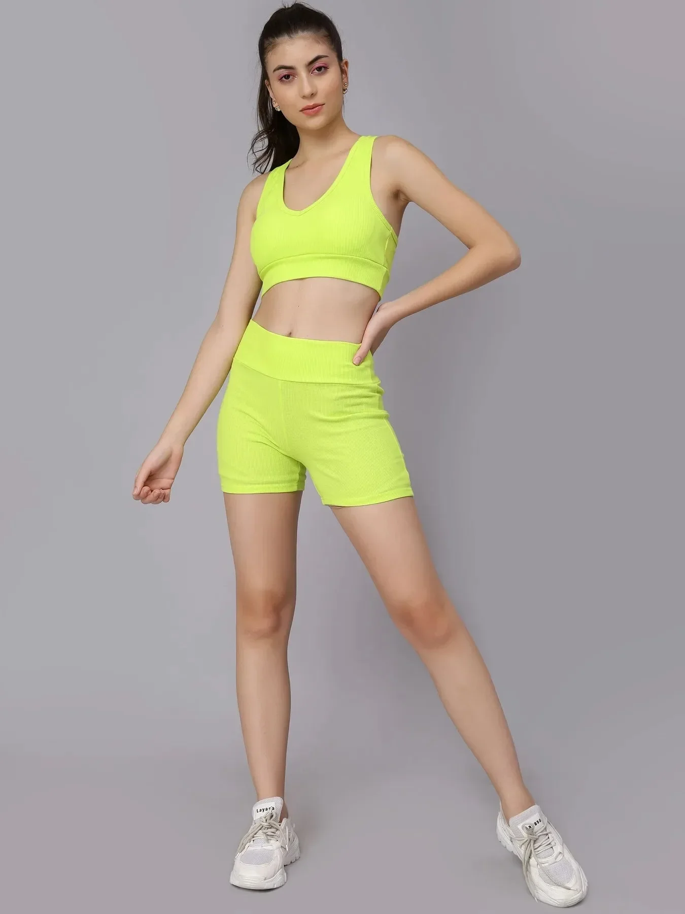 Rib Knit Two Piece Athleisure Set - Image 5