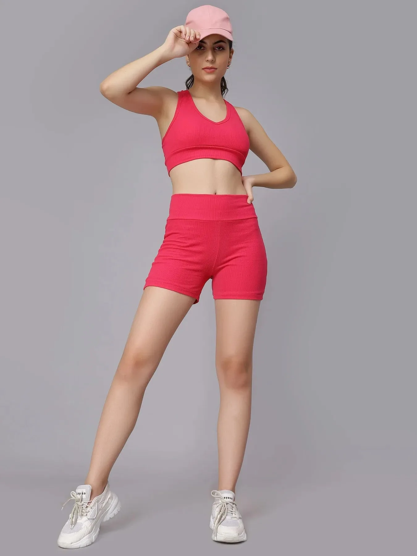 Rib Knit Two Piece Athleisure Set - Image 9