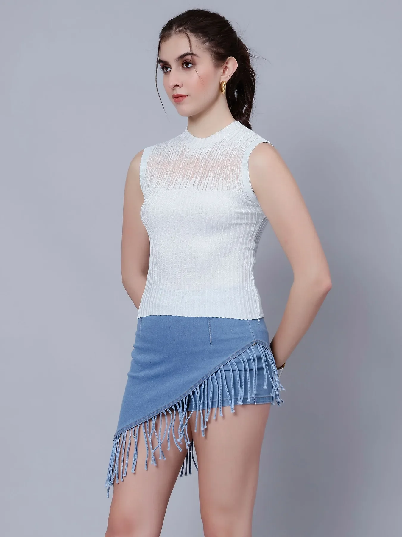 Ribbed Knit Tank Top - Image 21