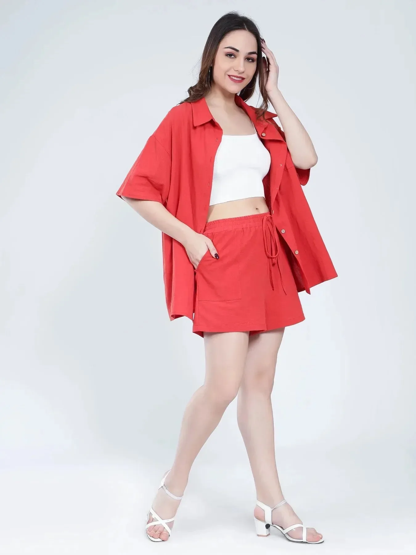 Shirt Shorts Two-Piece Casual Set - Image 11